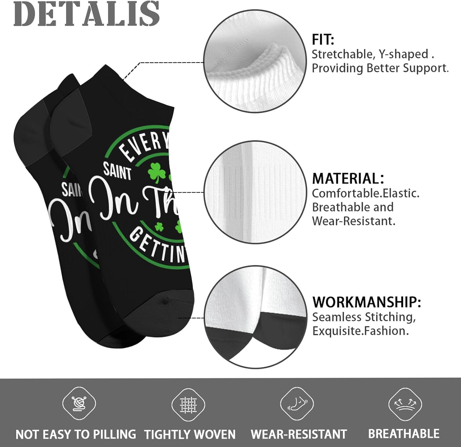 Mens Calf Socks for St Patricks Day - Funny Cute