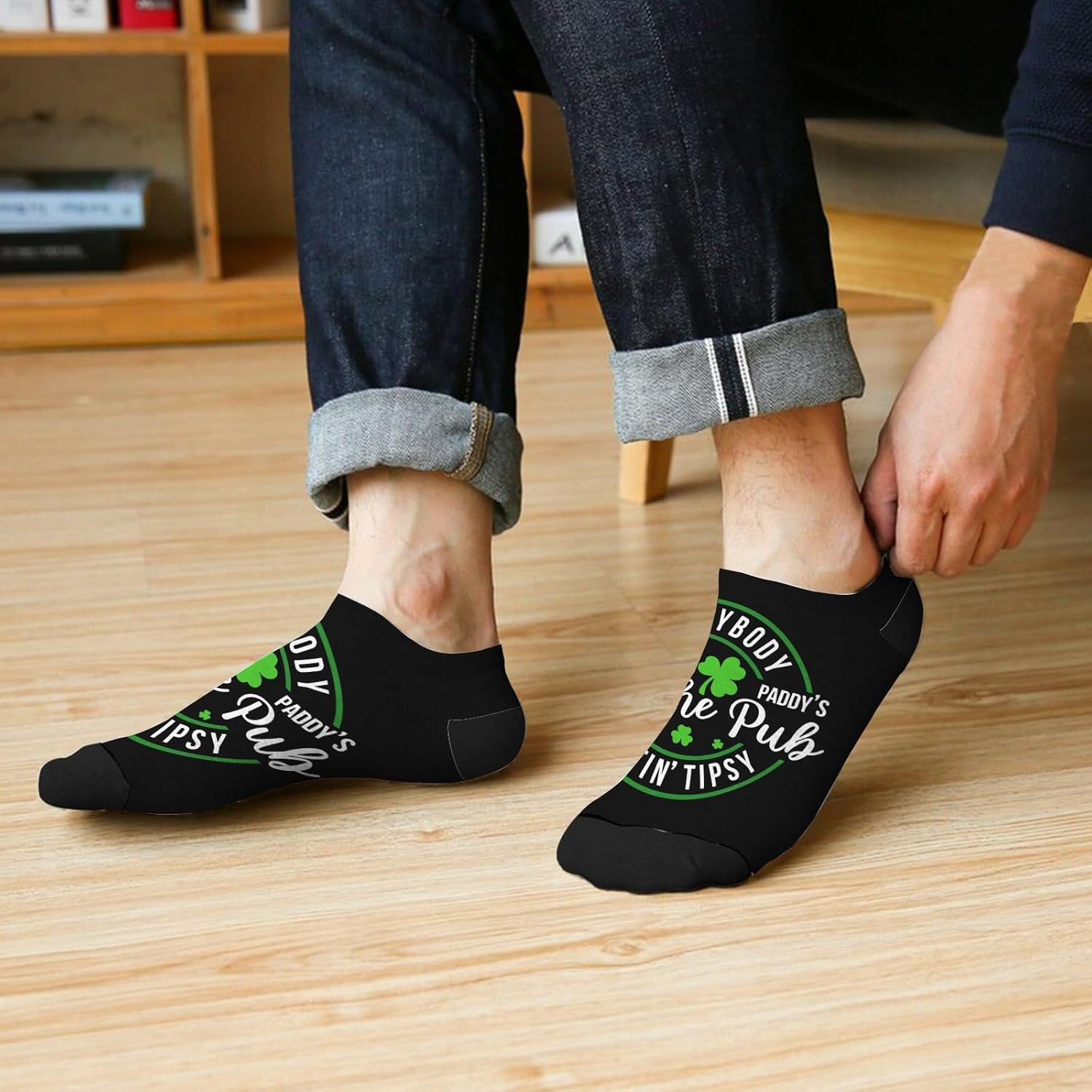 Mens Calf Socks for St Patricks Day - Funny Cute