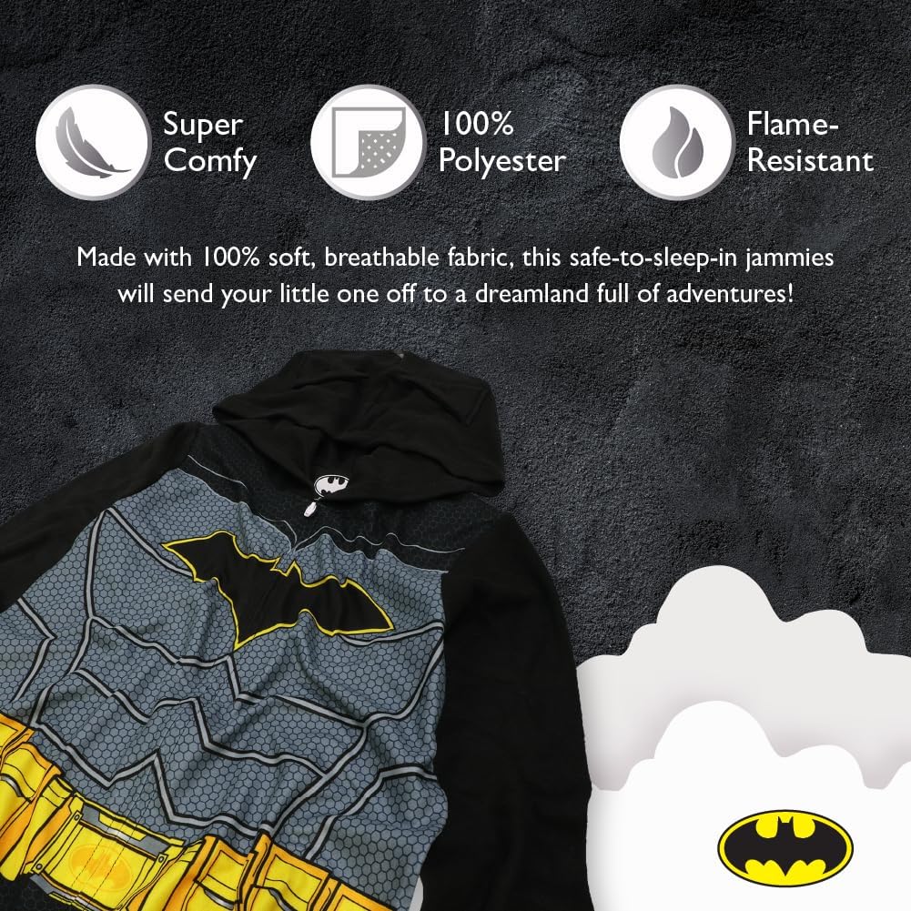 DC Comics Boys Big Batman Hooded Pajamas
