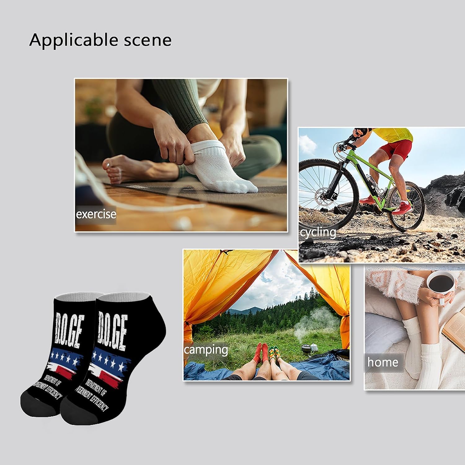 DOGE Department No Show Socks for Men - Stylish Ankle Socks