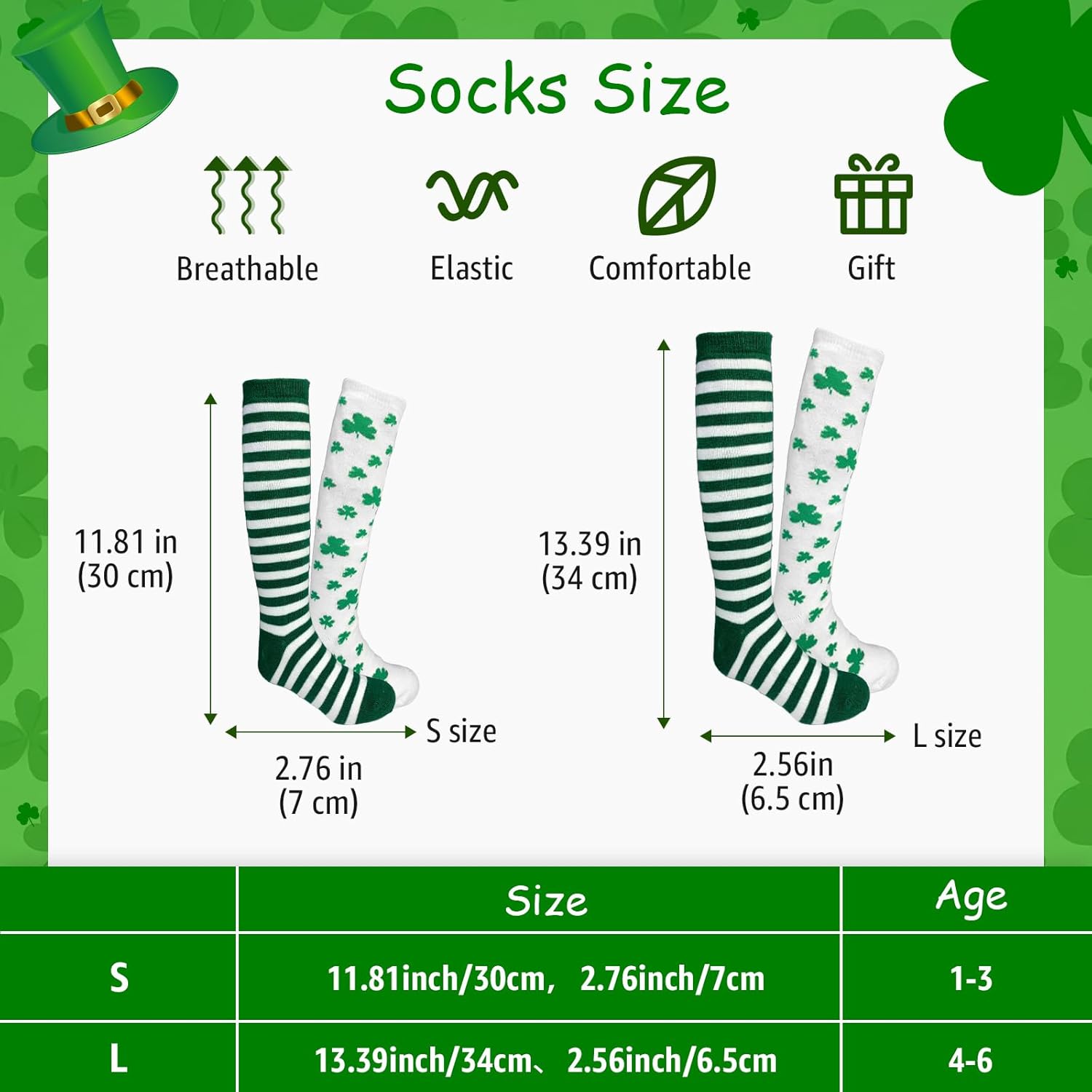 St Patricks Day Socks for Kids