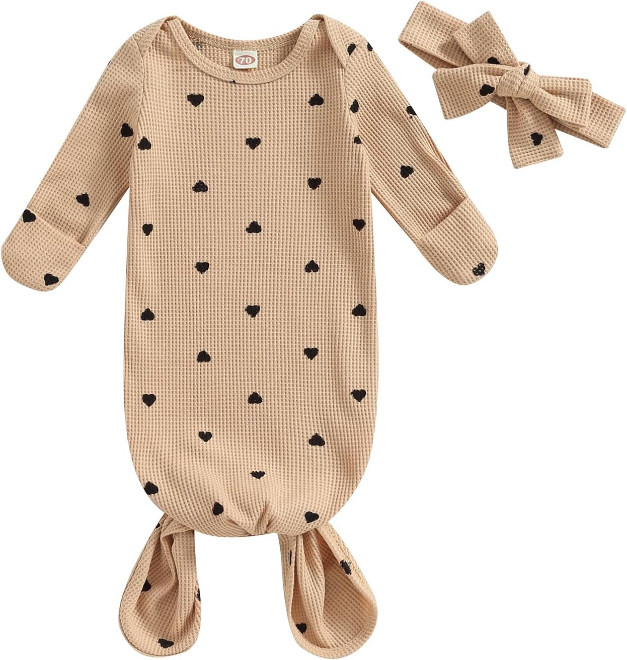 Knotted Gown Night Sack for Baby Girls