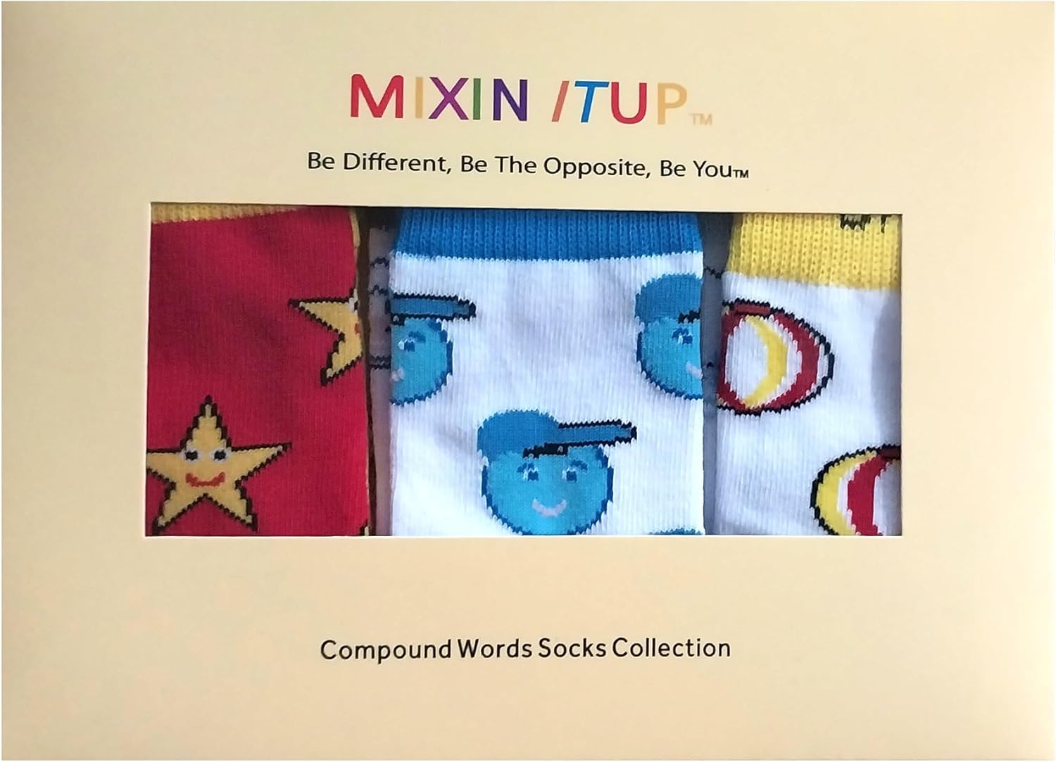 Mixin Itup Knee High Compound Word Socks for Girls