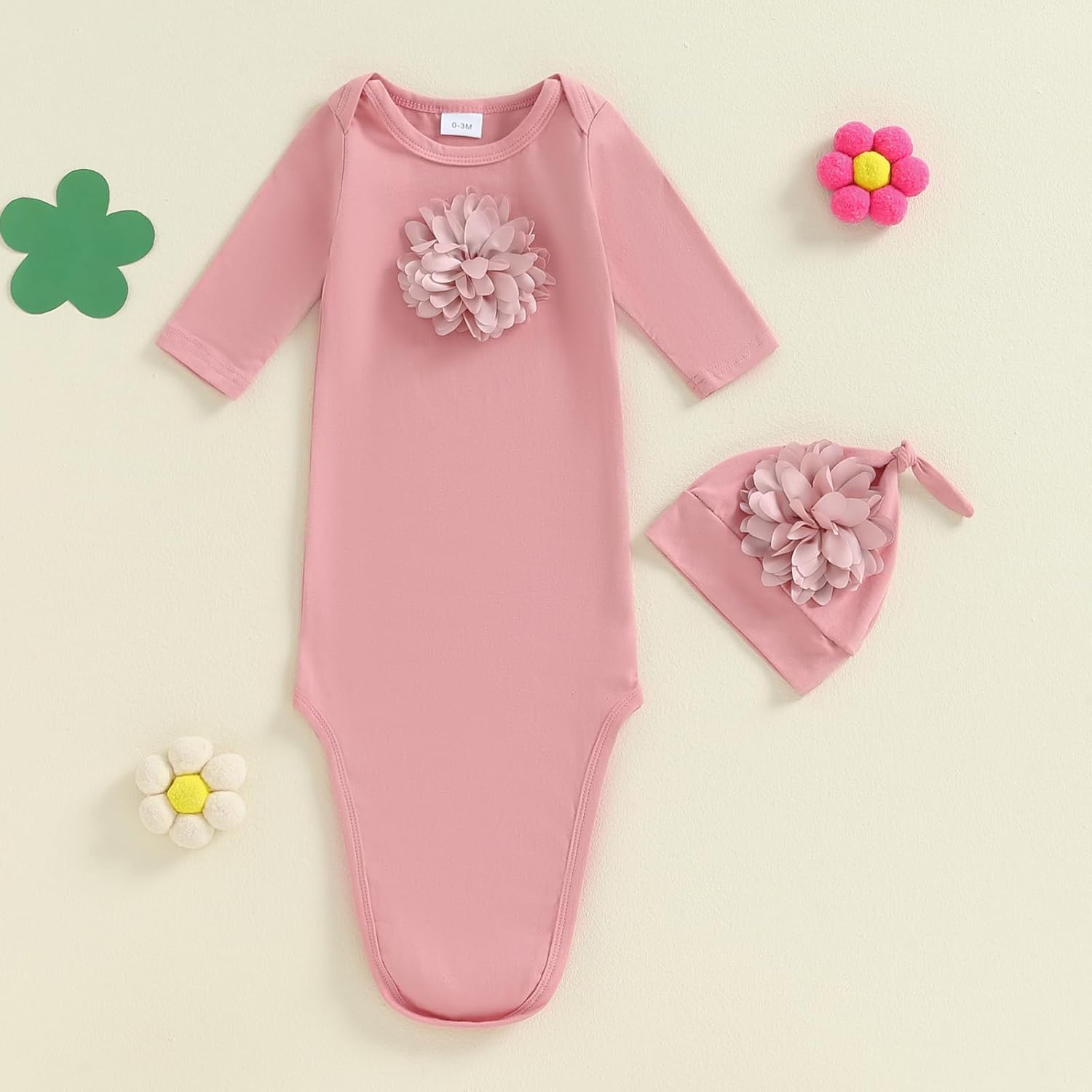 Kavousa Newborn Sleeping Bag with Hat and Cap Set