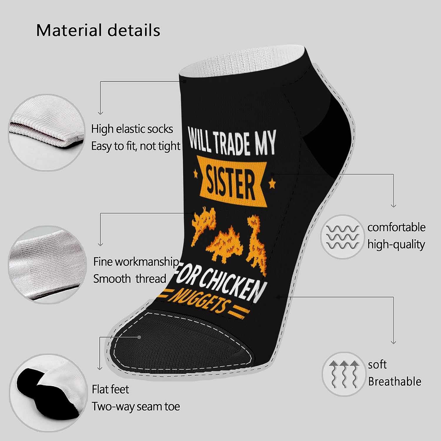 Chicken Nugget Surprise Socks