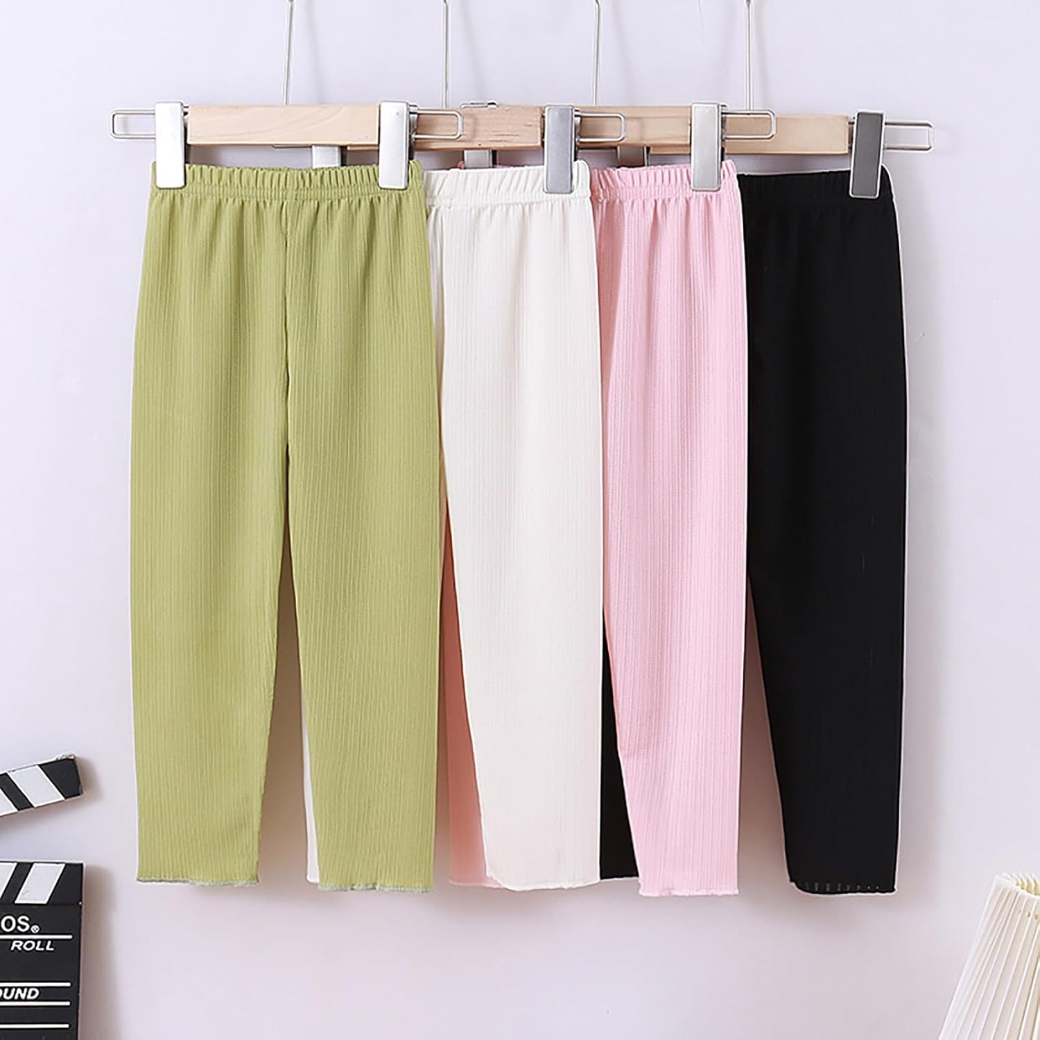 High Waist Ice Silk Pants for Toddler Girls Boys