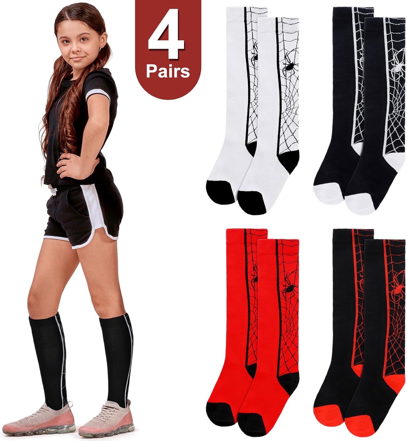 Halloween Spider Socks for Kids