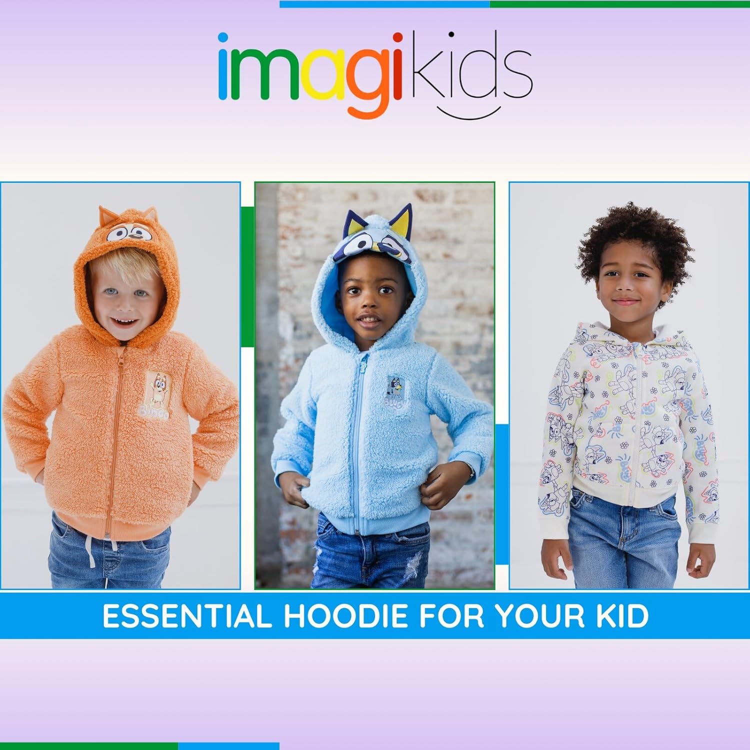 Bluey Cozy Sherpa Zip Up - Game-Changer for IMDG Kids
