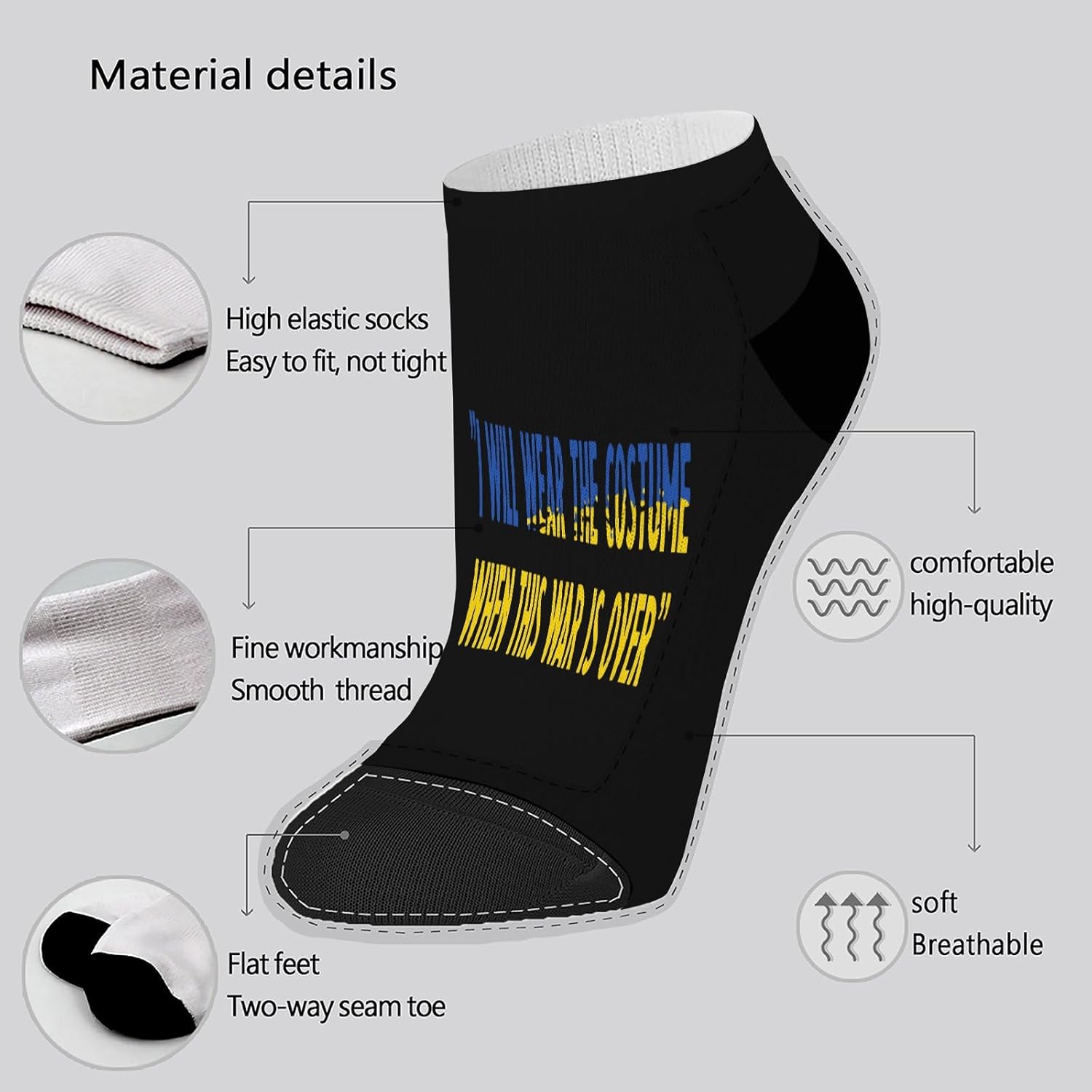 Womens I Wills Comfortable Novelty Socks for Men Women