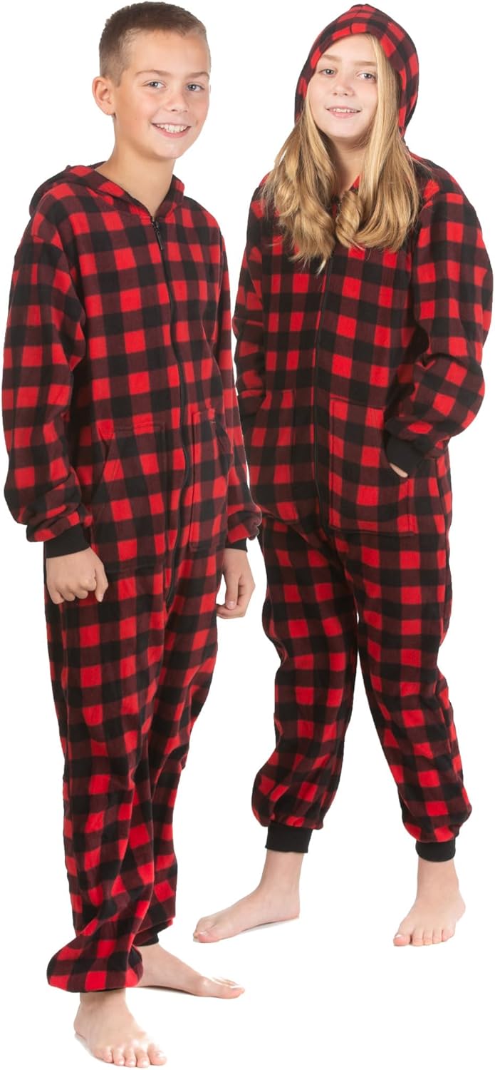 Stylish Boys Micro Polar Fleece One-Piece Pajama Set
