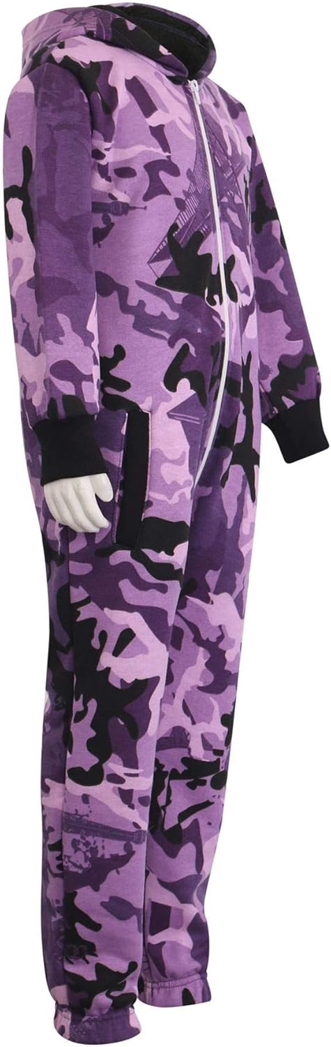 Snuggle up in style A2Z Kids Camouflage Fleece Onesie