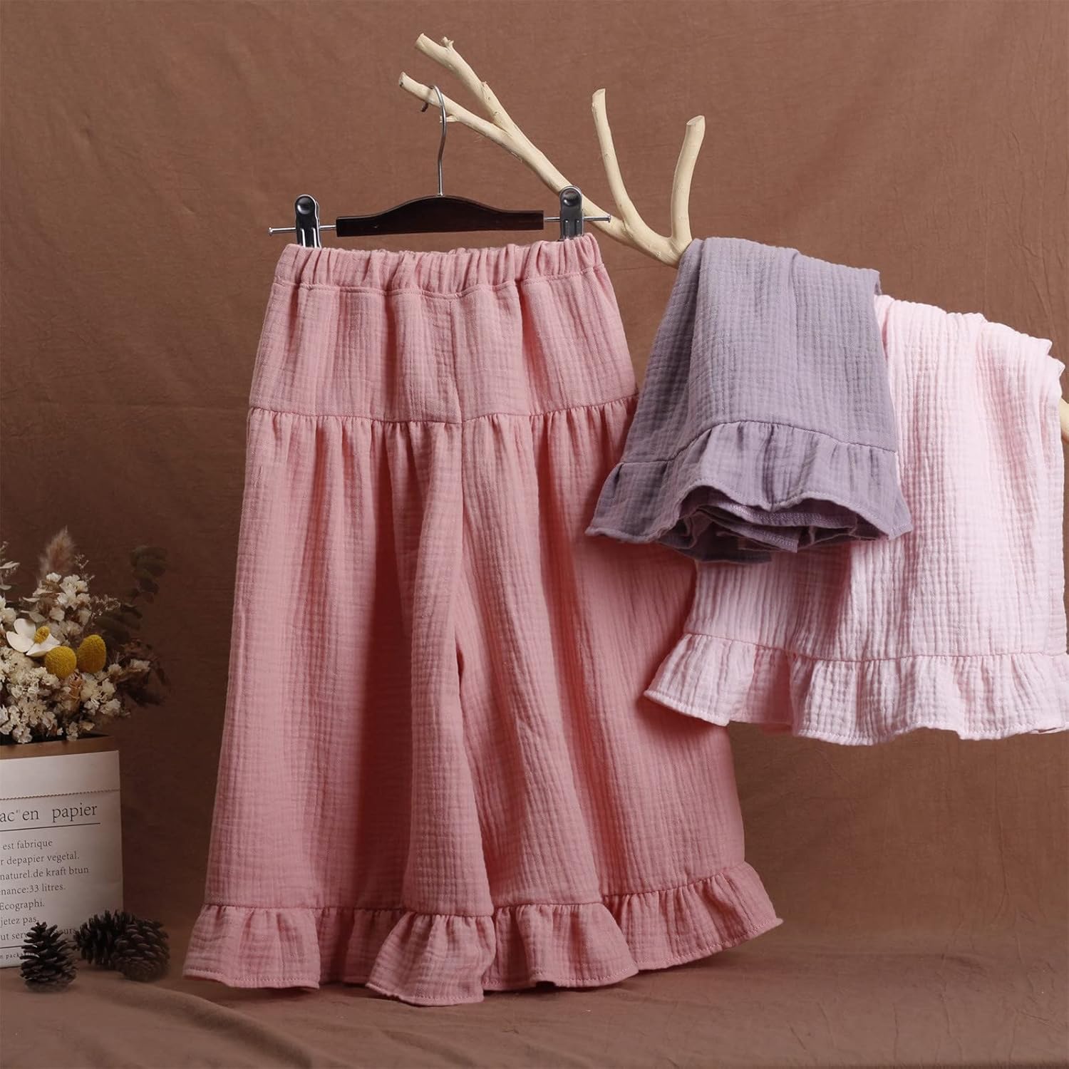 Cute Toddler Play Pants for Little Ones Elastic Ruffle Pants