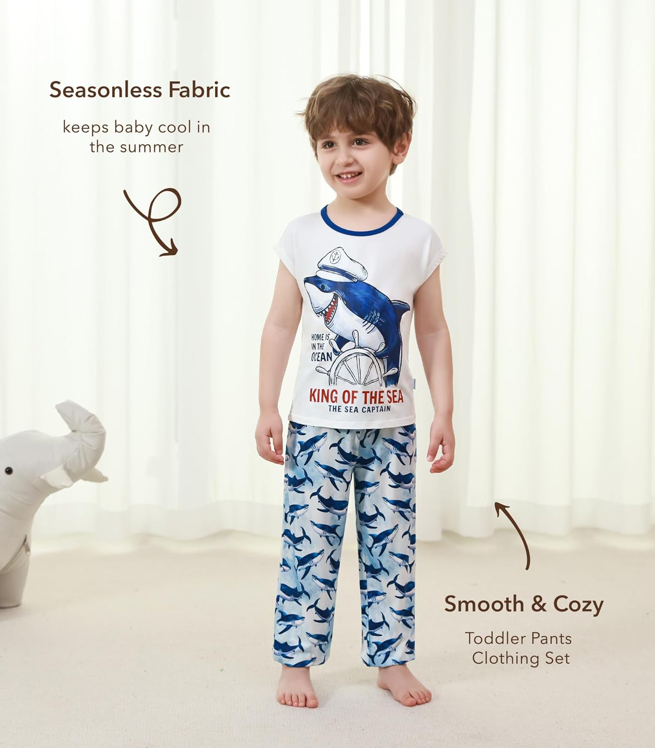 Toddler Bamboo Viscose Sleeveless Tank Pants Set 2-5T