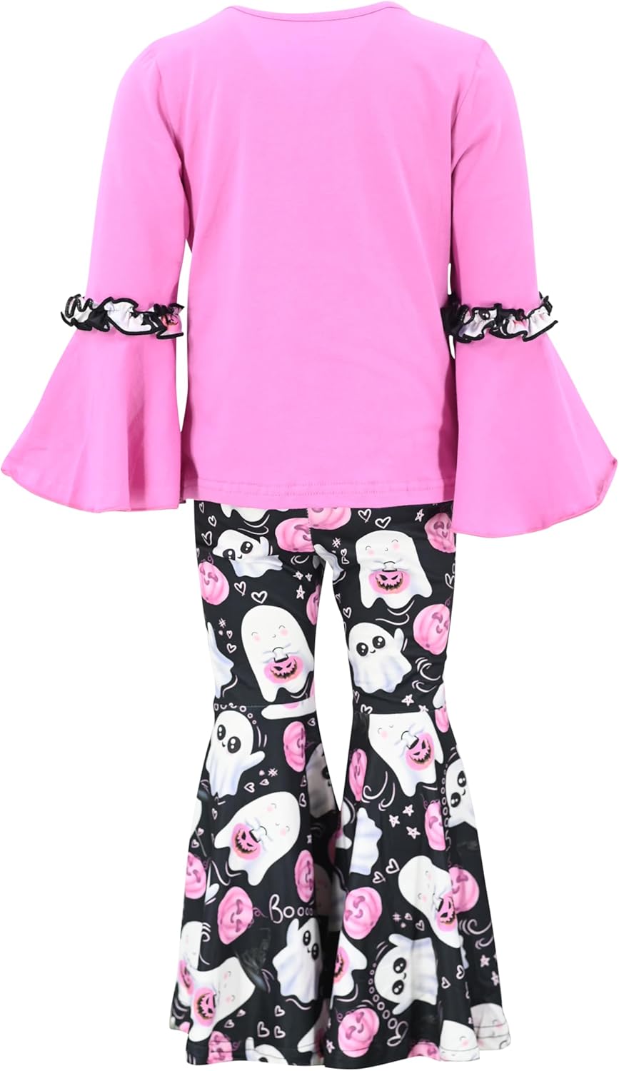 Unique Baby Halloween Kids Set 2-Piece Outfit with Bell Bottoms Bell Sleeves