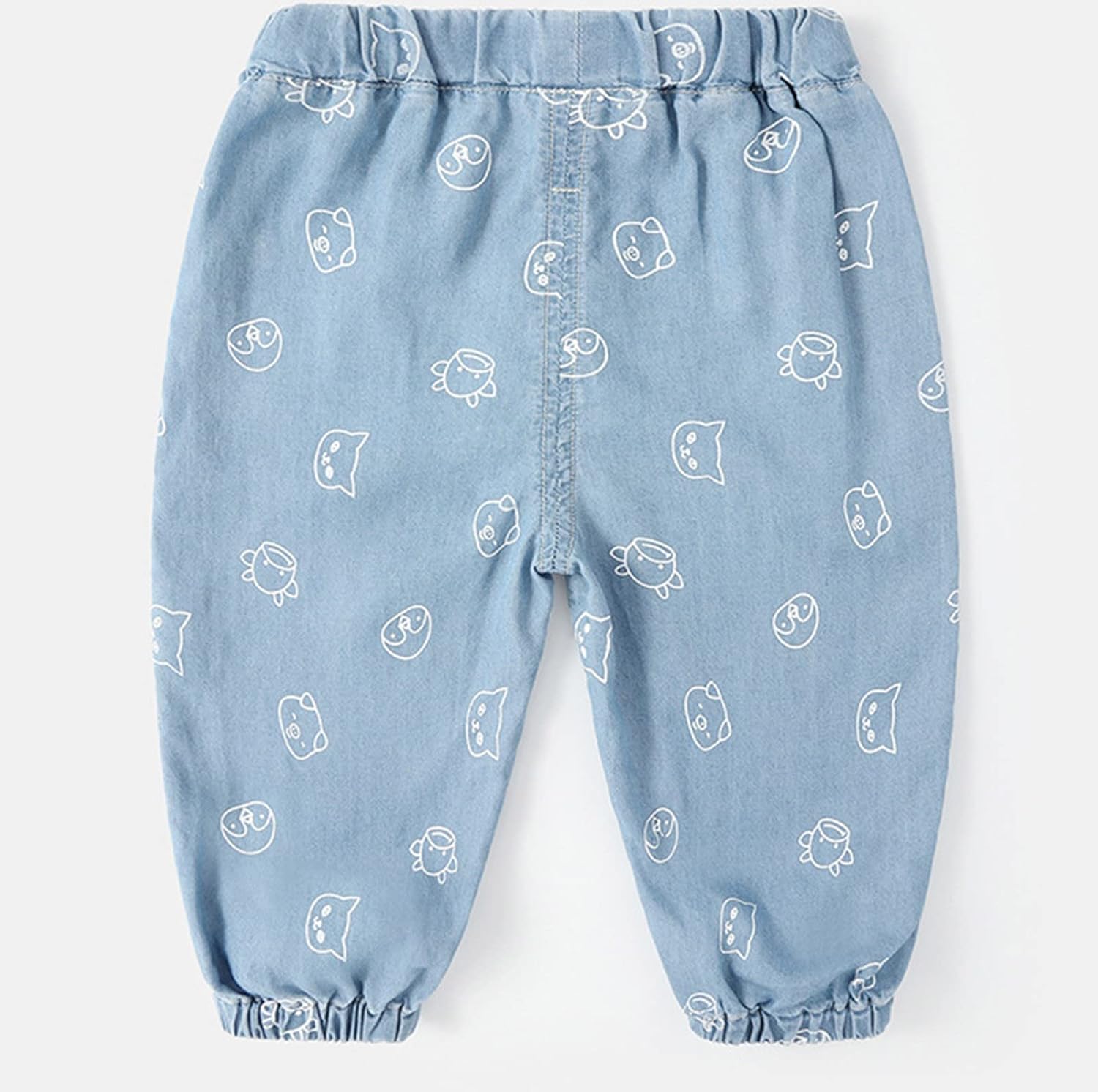 Cute Cartoon Animal Print Elastic Waist Pants for Toddler Boys Girls