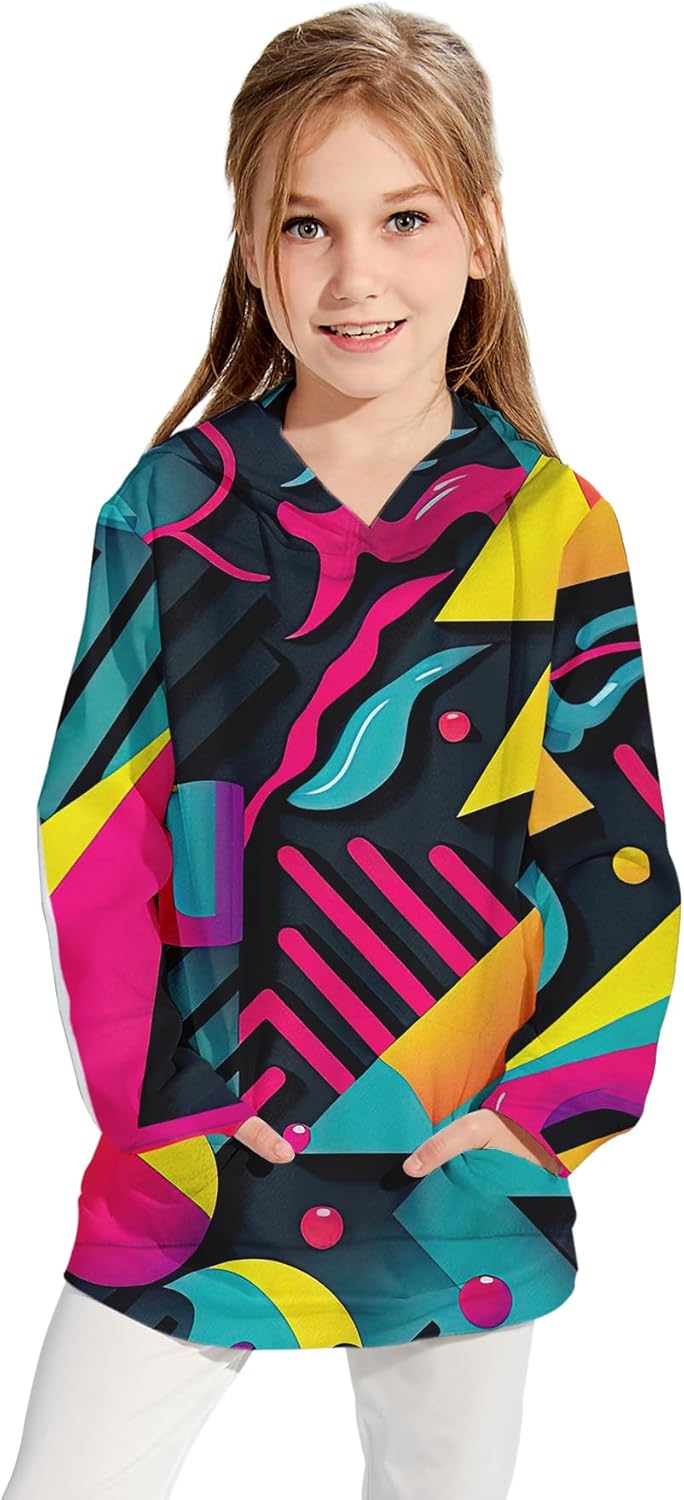 Goodstoworld Boys Girls Warm Fleece Hoodie - 3D Graphic Print Ages 5-16