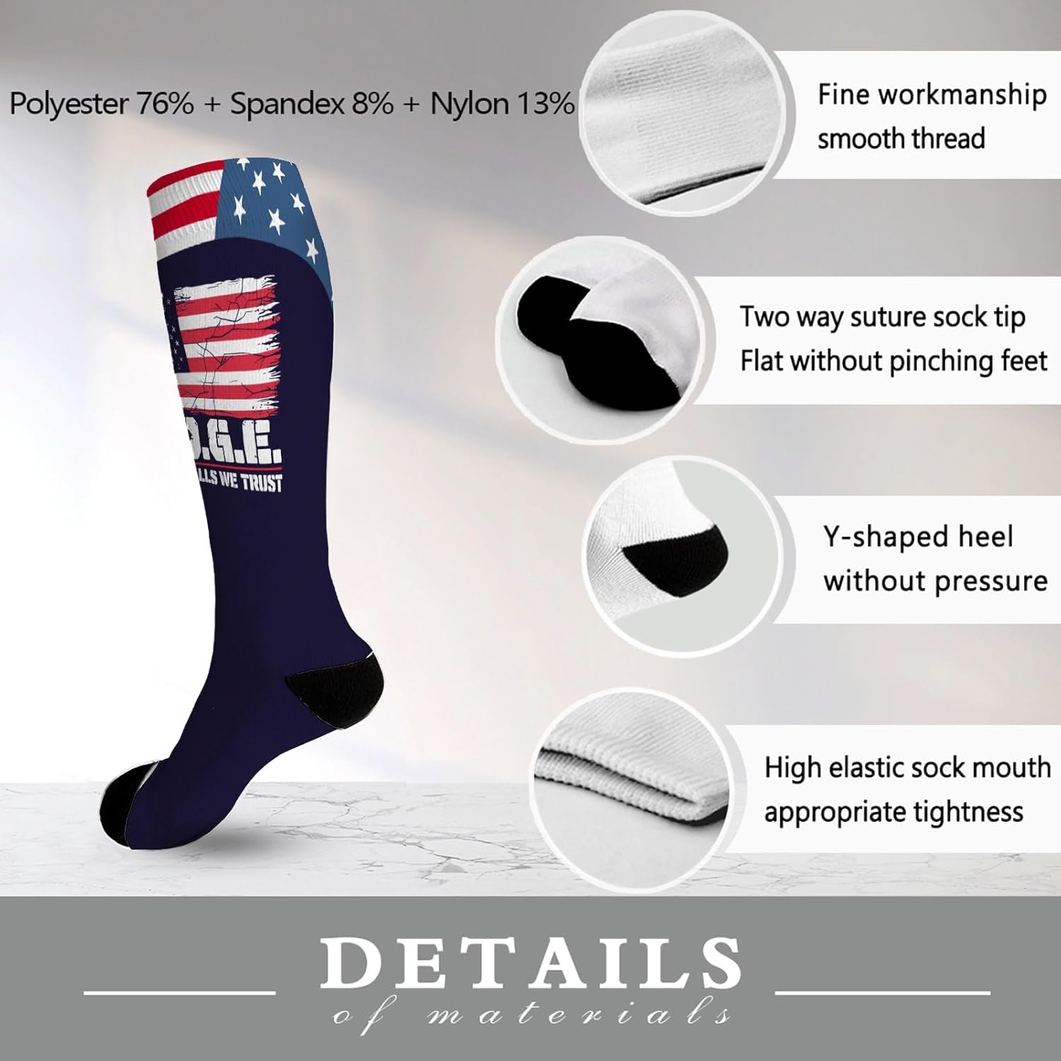 Funny Knee High Socks for Men