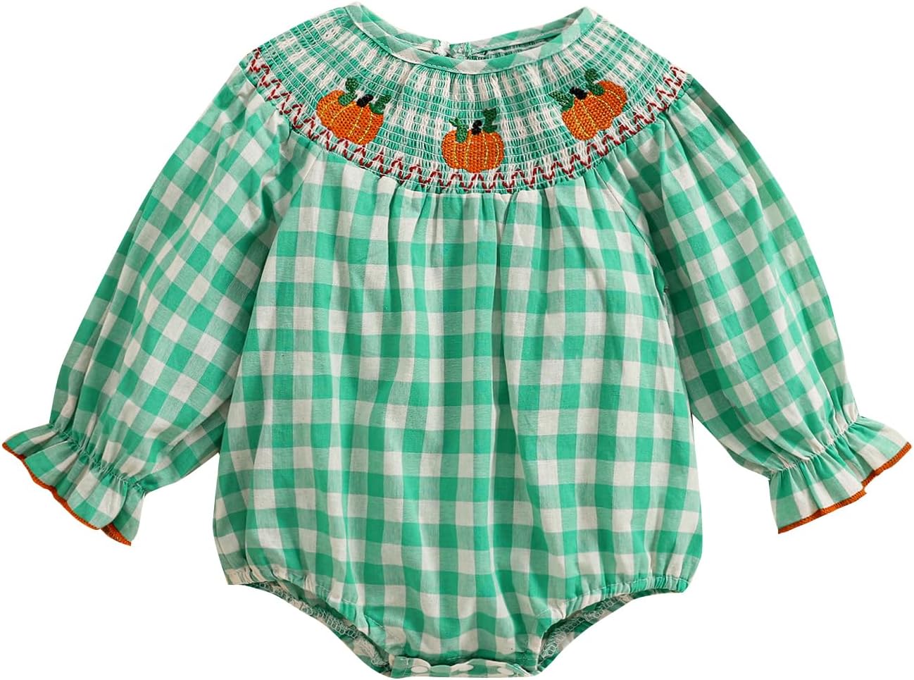 Baby Girl Festival Plaid Onesie pumpkin turkey holiday