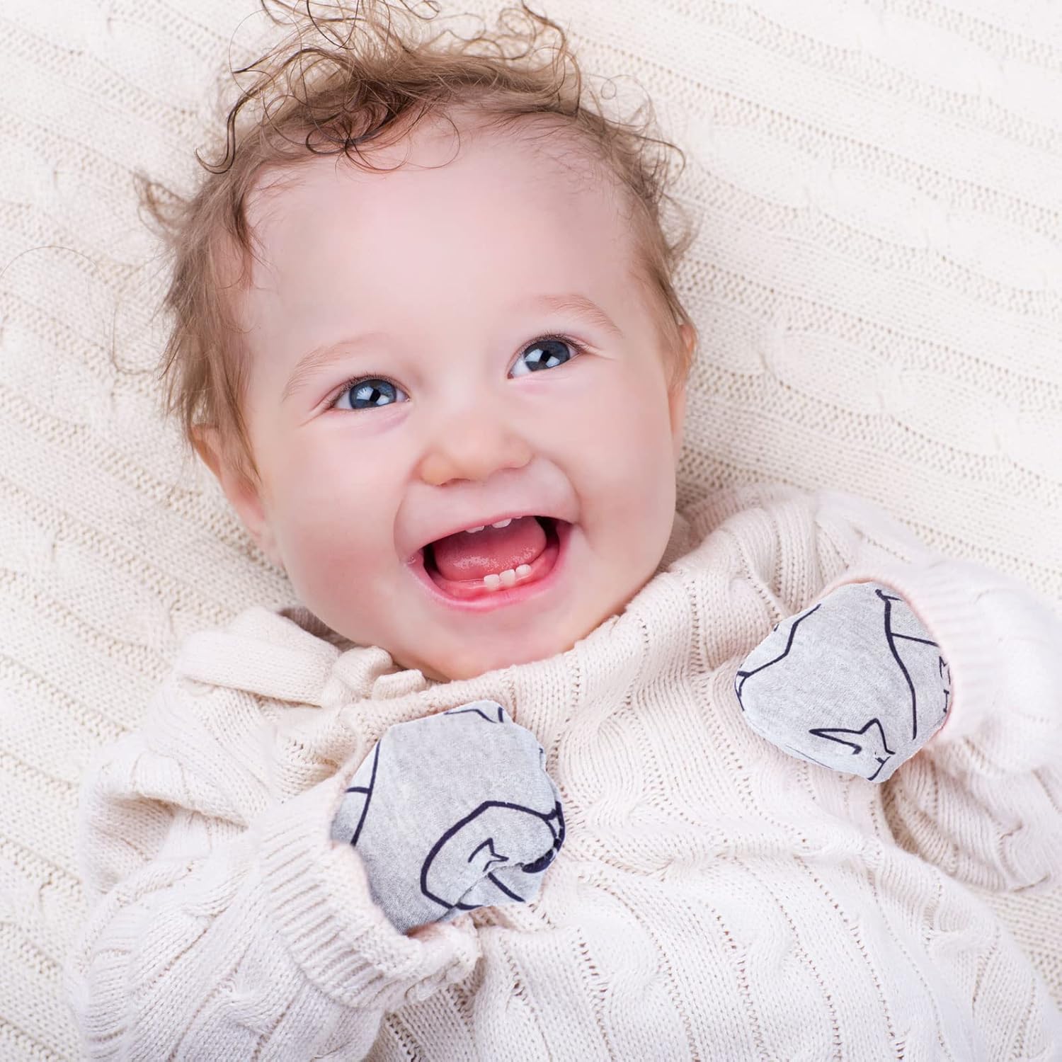 12 Pairs Newborn Baby Mittens