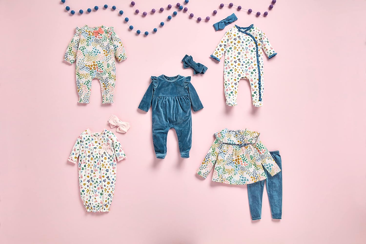 Adorable Navy Baby Sleeper Set