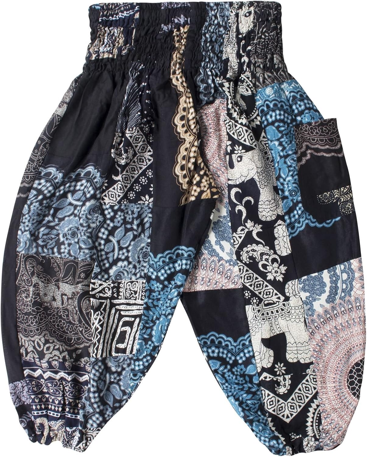 LOFBAZ Patchwork Cute Harem Pants for Boys Girls