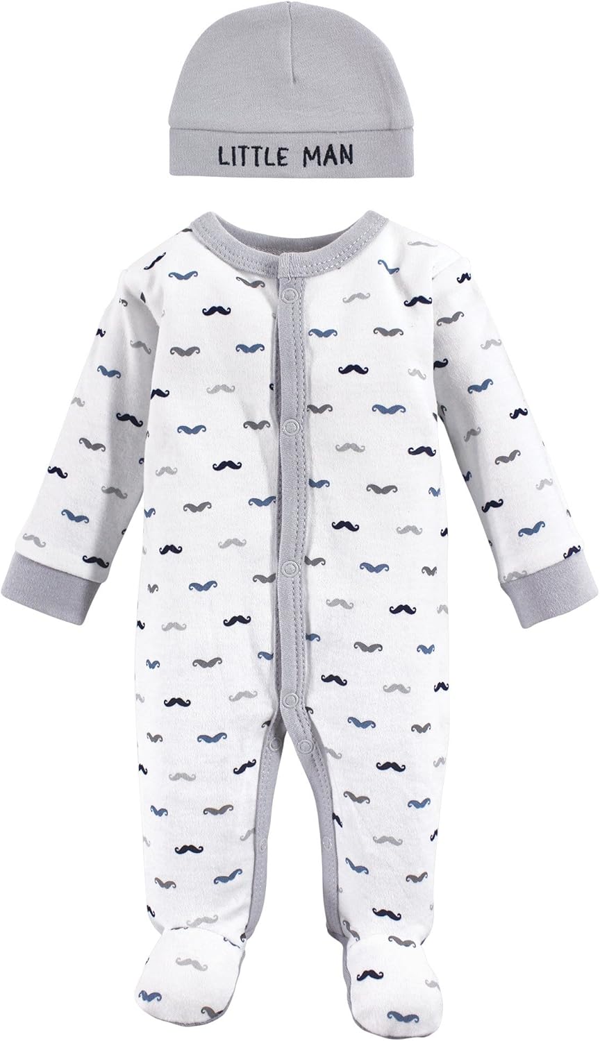 Luvable Friends Baby Girls Sleep Play Cap Set