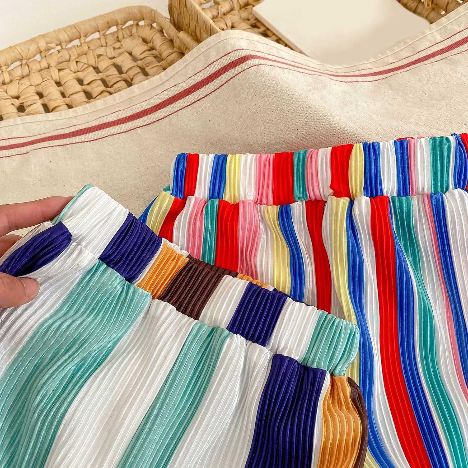 Lykmera Stripe Pattern Boys Girls Summer Pants for Kids