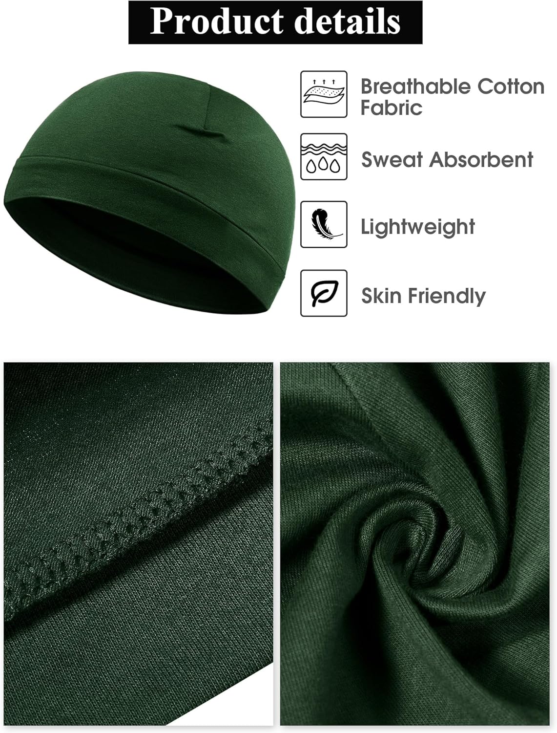 Syhood 4-Piece Skull Hats Men Women Kids Stretchy Comfy