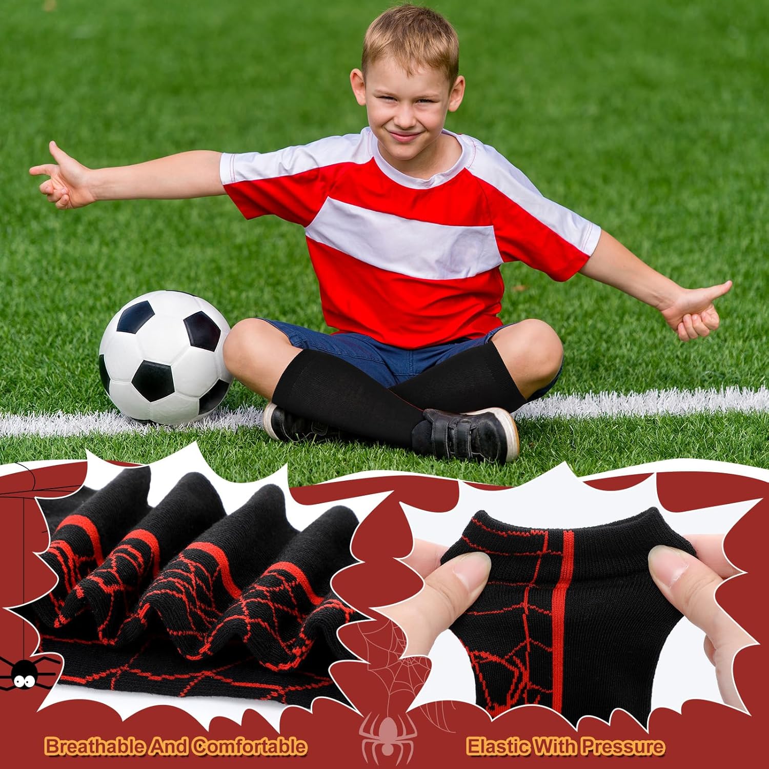 Halloween Spider Socks for Kids
