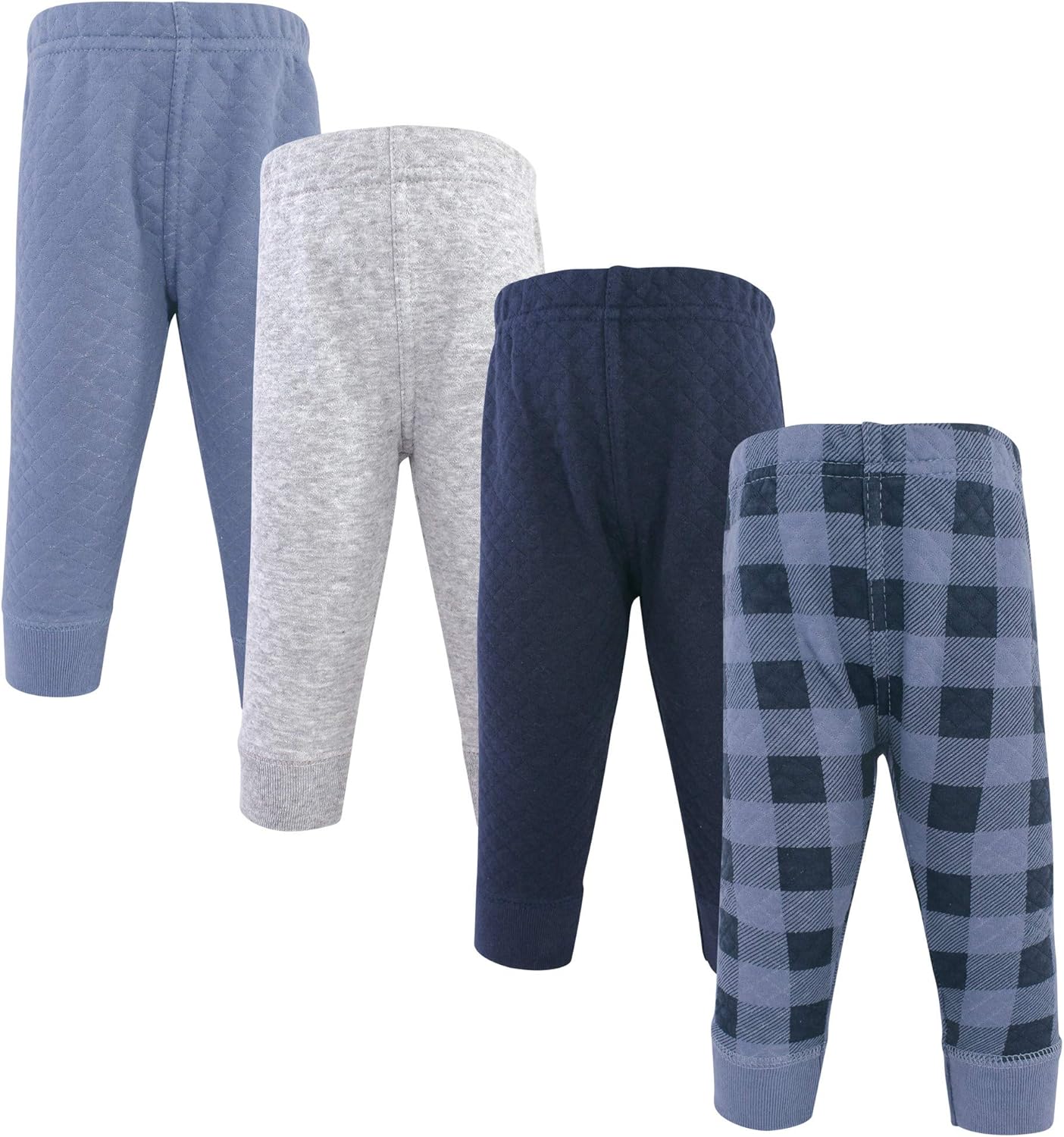 Hudson Baby Quilted Jogger Pants 4-Piece Set for Baby Girls
