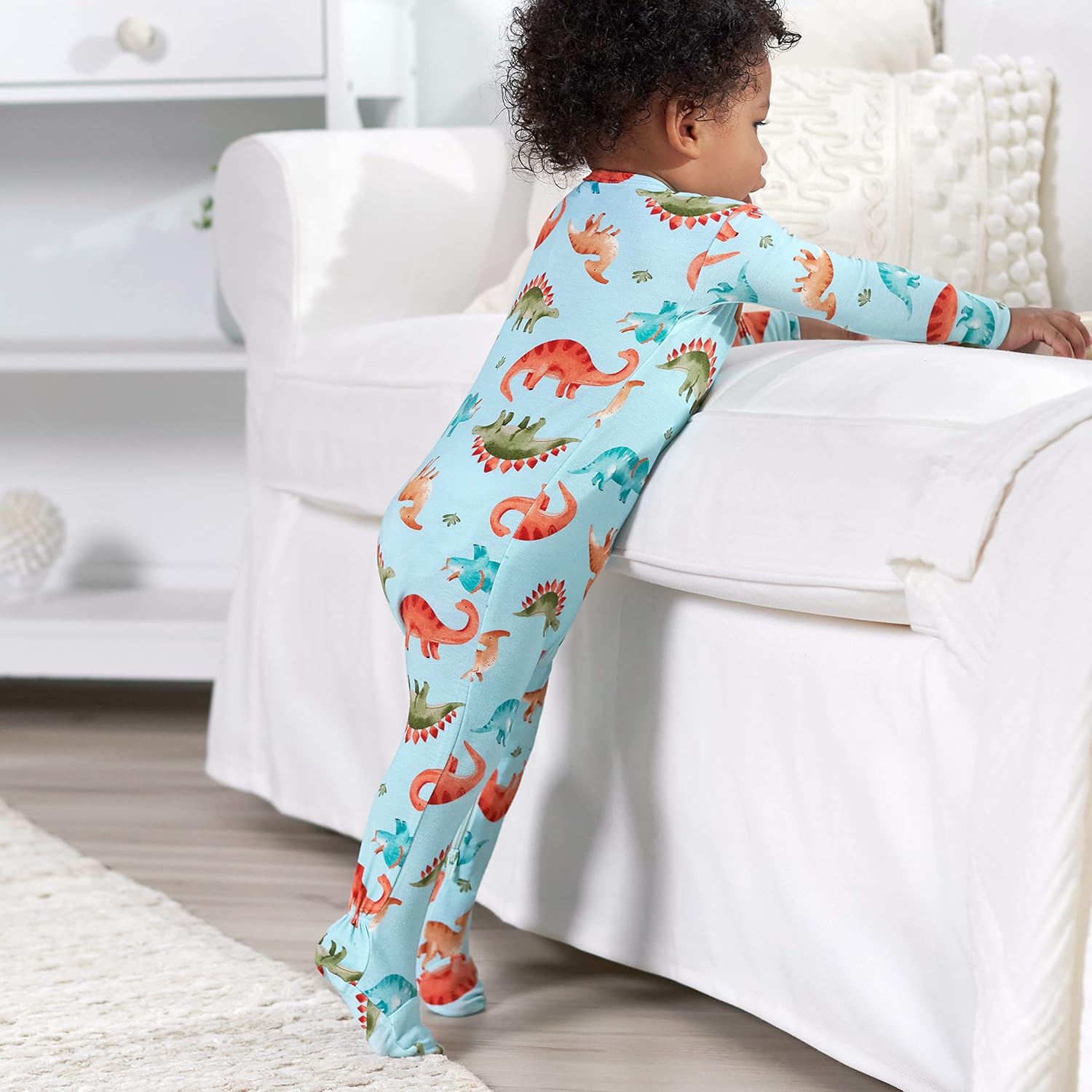 Gerber Baby Girls Toddler Viscose Footed Pajamas 1