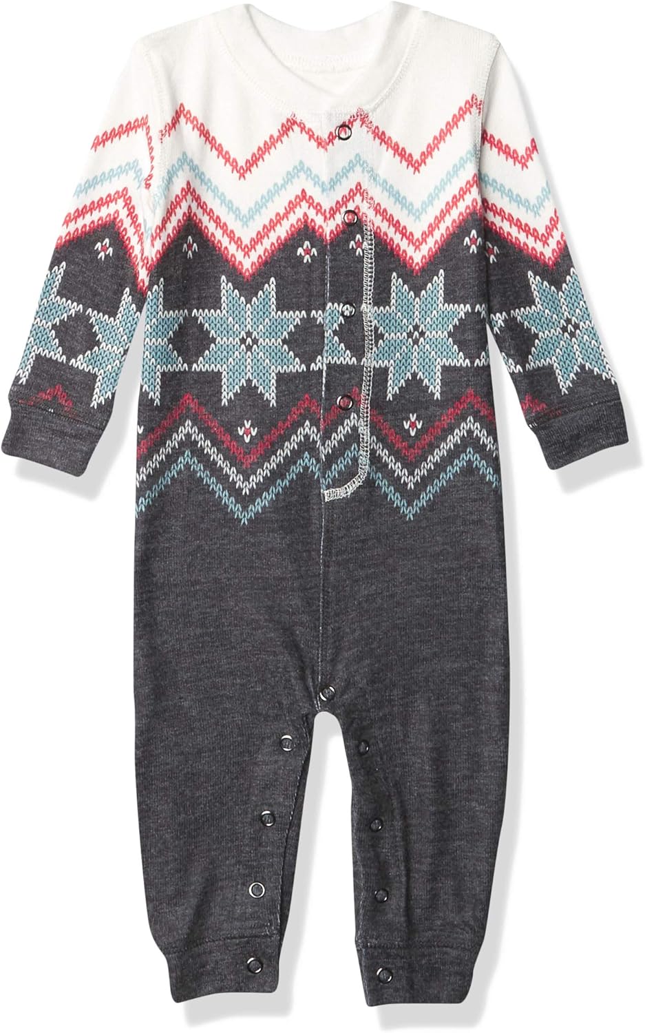 PJ Salvage Baby Girls Peachy Long Sleeve Romper