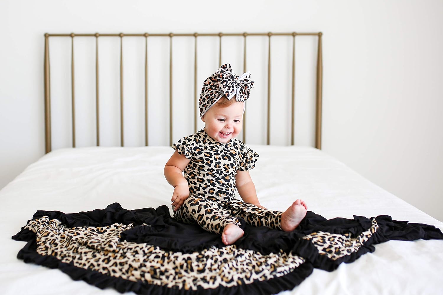 Posh Peanut Baby Girl Pajamas Ruffled Cap Sleeve Romper
