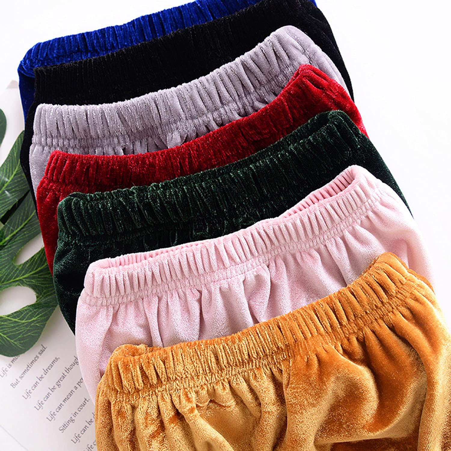 EISHOW Soft Cotton Linen Blend Ruffle Shorts for Toddlers