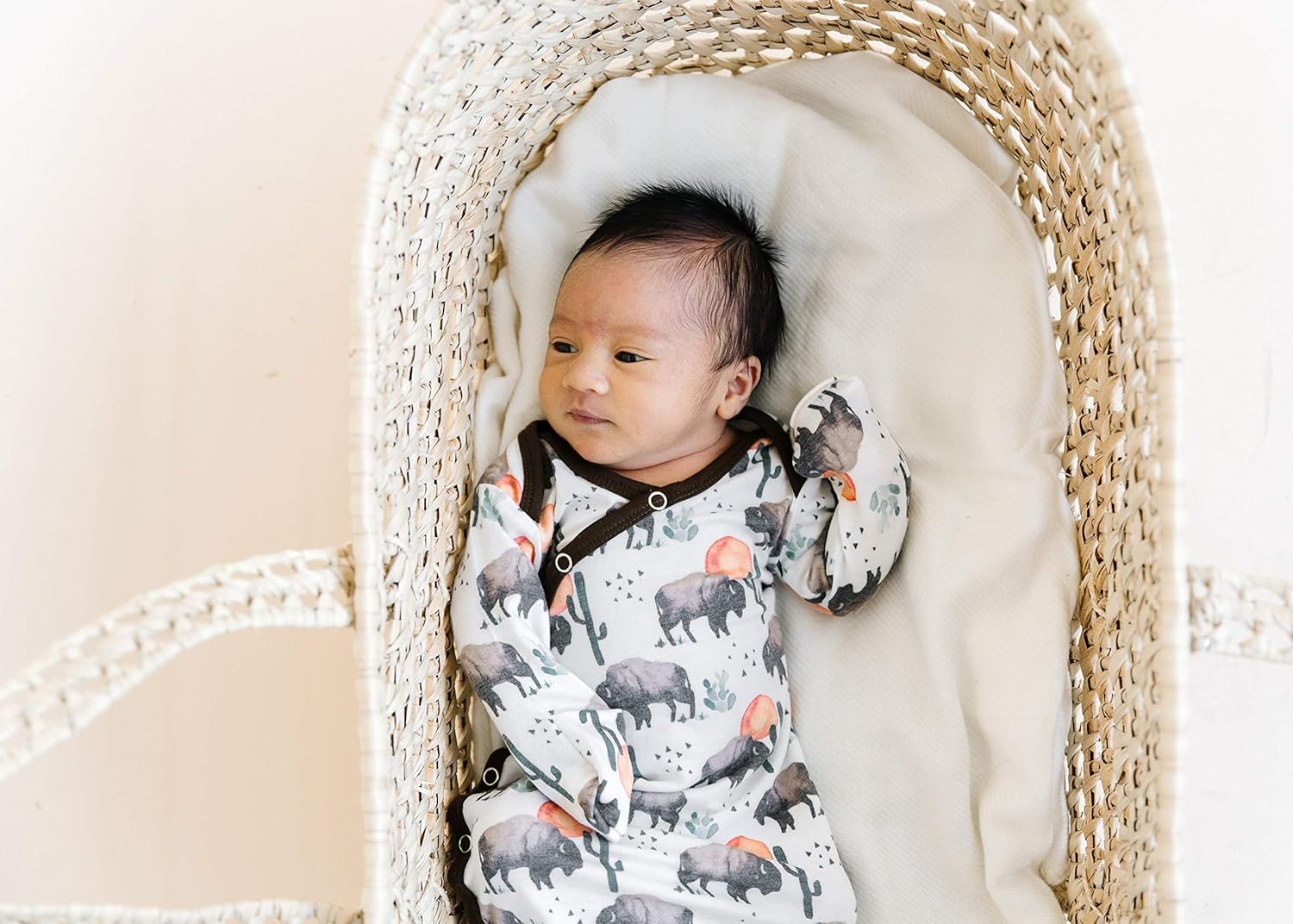 Copper Pearl Knotted Lightweight Baby Gown Stretchy for Growth