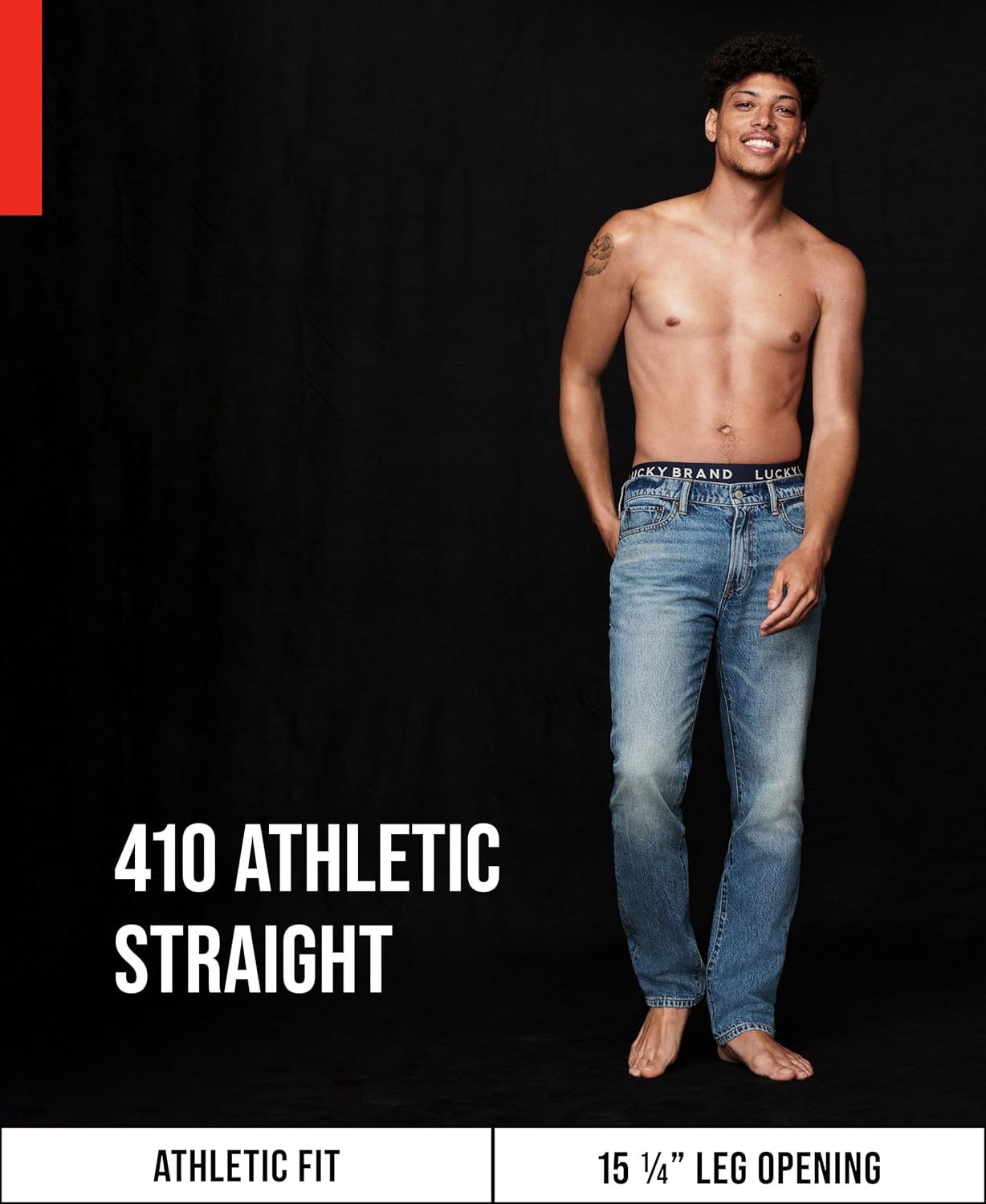 Lucky Brand Mens 410 Athletic Fit Jean in Coyote Blue