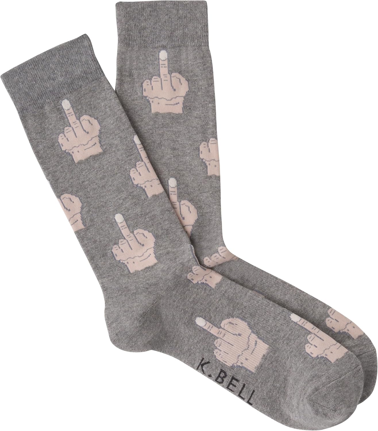 K Bell Mens Funny Crew Socks