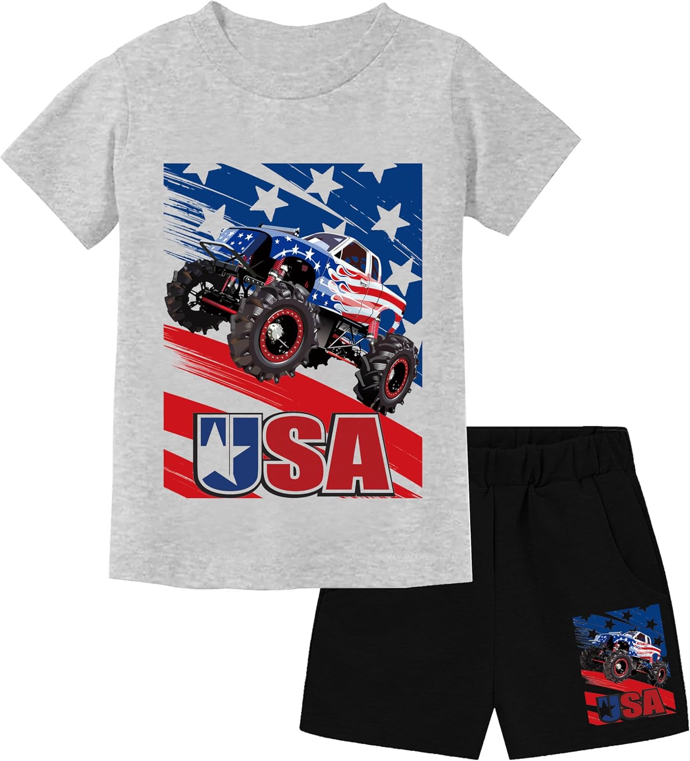 Patriotic 4th of July Boys Outfit Set