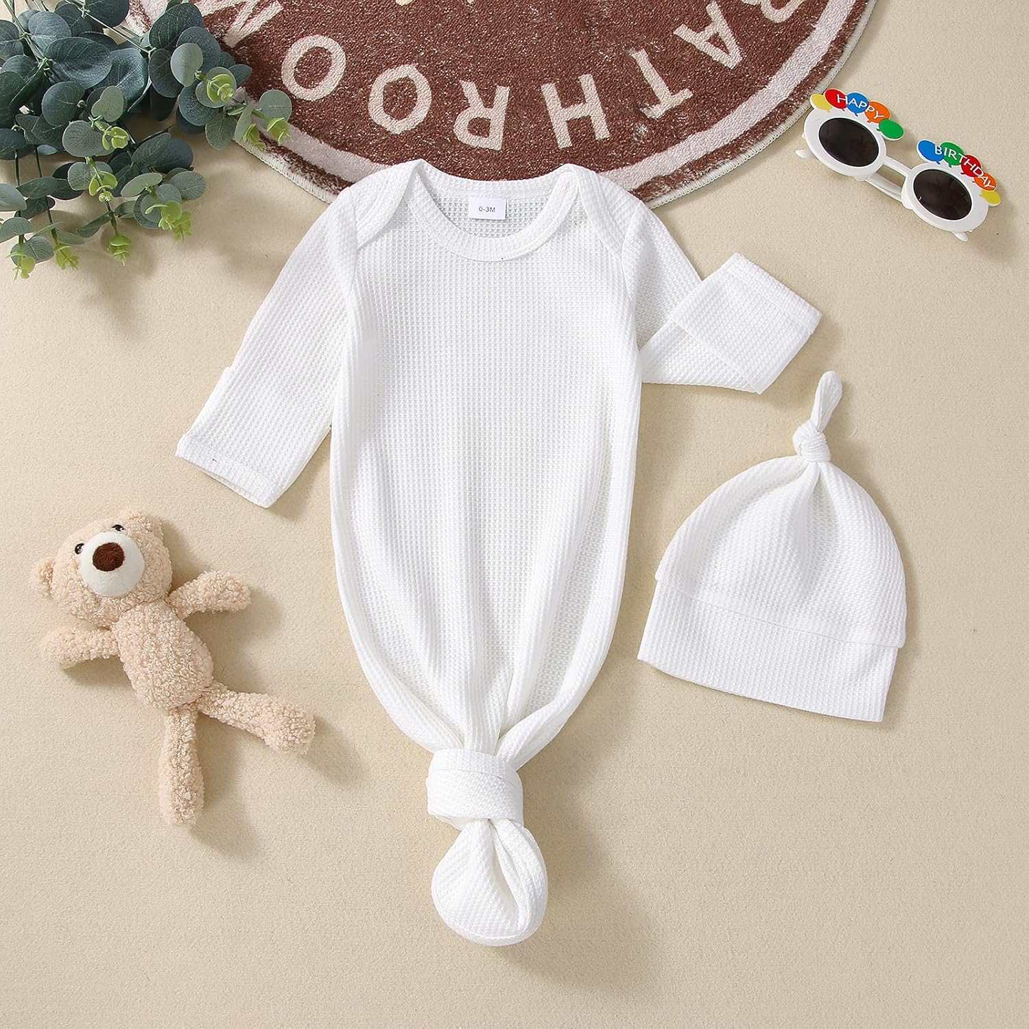 Lefyira Knotted Romper for Infant Boys Girls