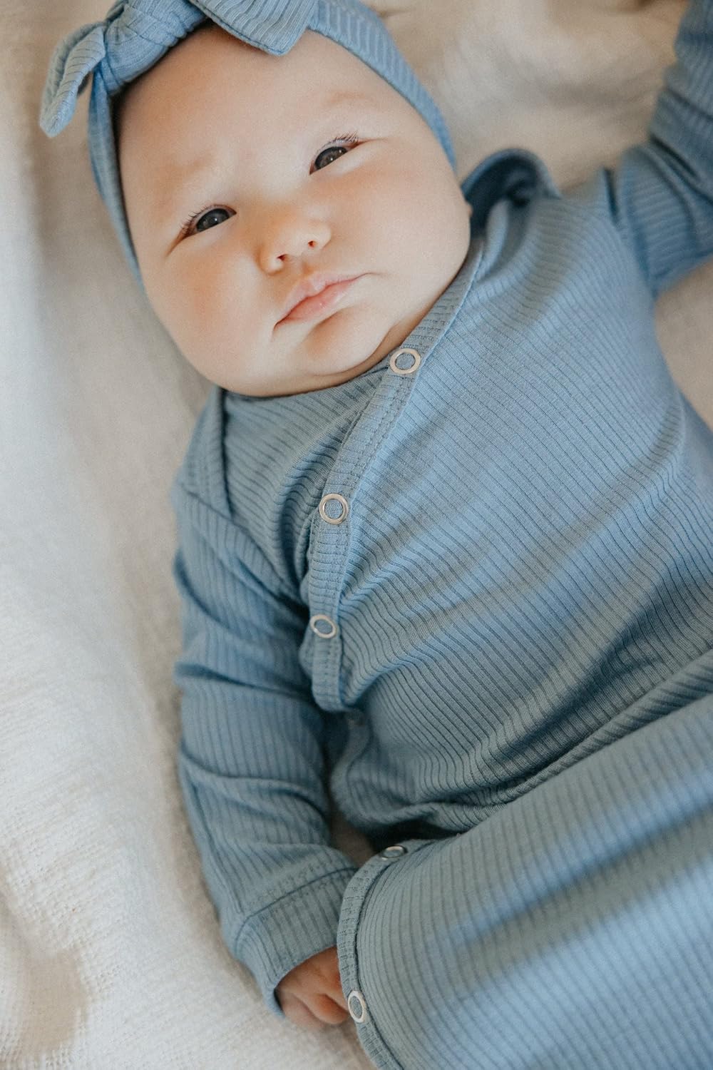 Copper Pearl Knotted Newborn Sleepers
