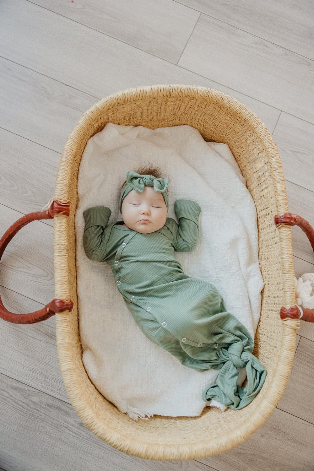 Copper Pearl Baby Gown - Soft Stretchy Nightgown for Newborns