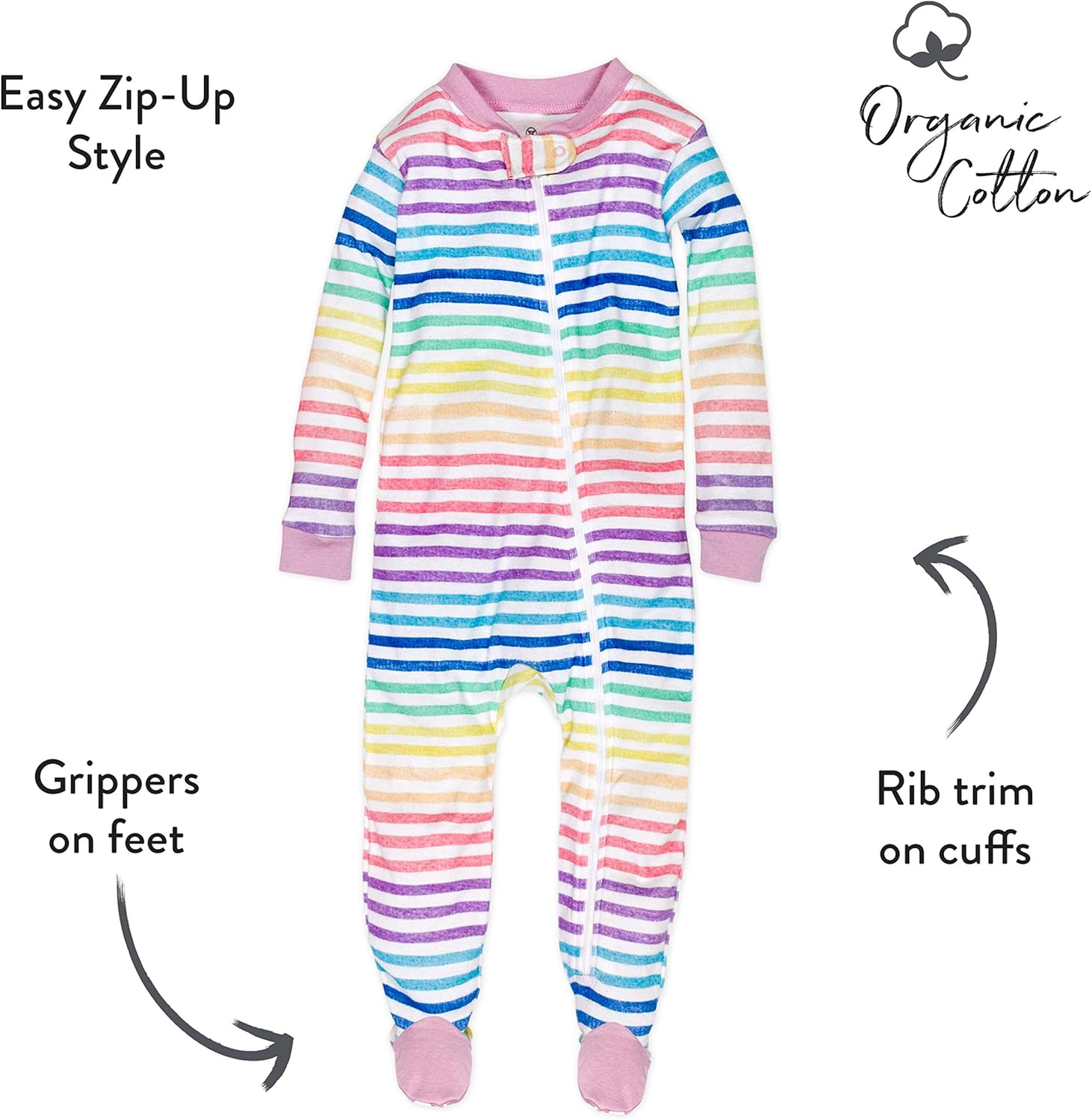 HonestBaby Organic Pjs for Baby Girls
