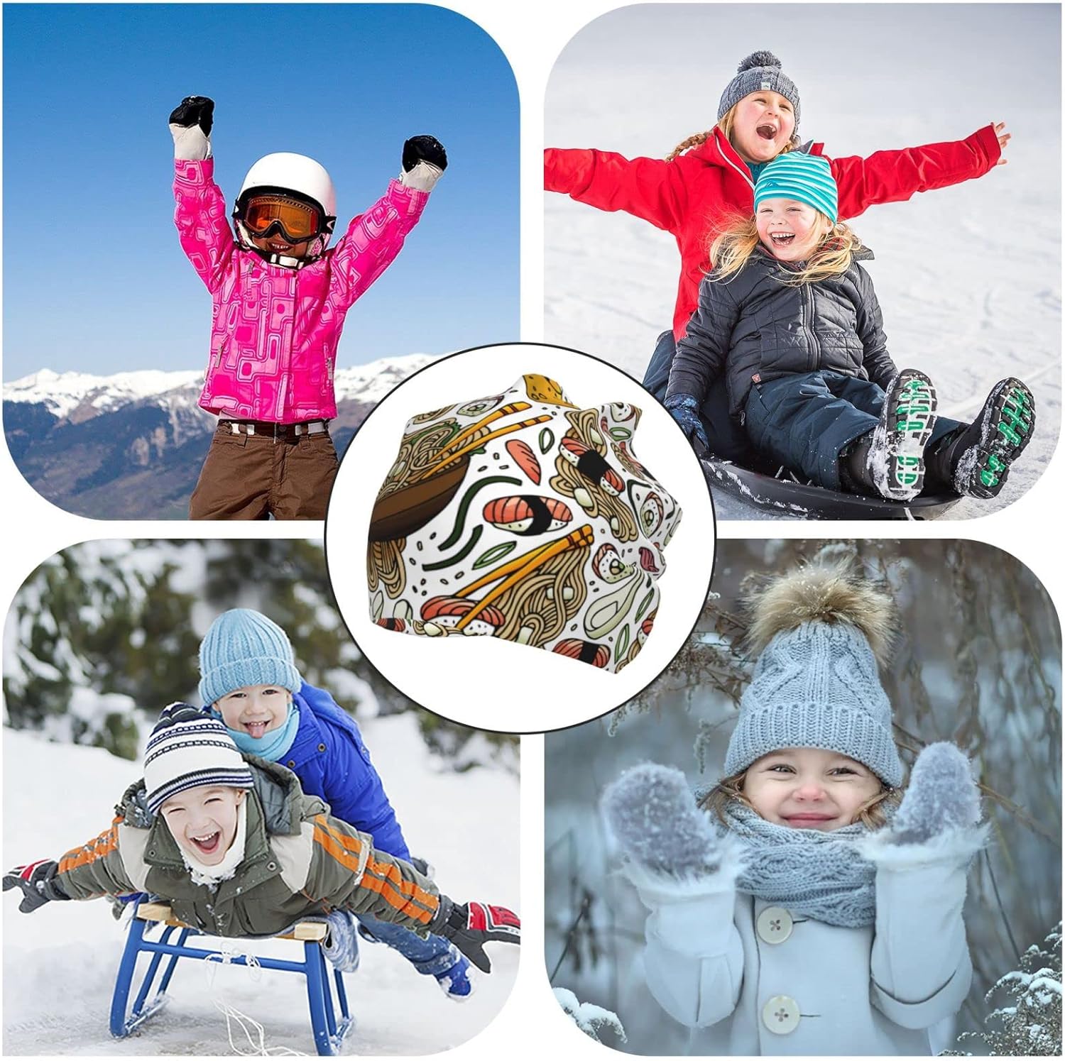 DEHUAL Multi-functional Winter Beanie for Kids 7-12