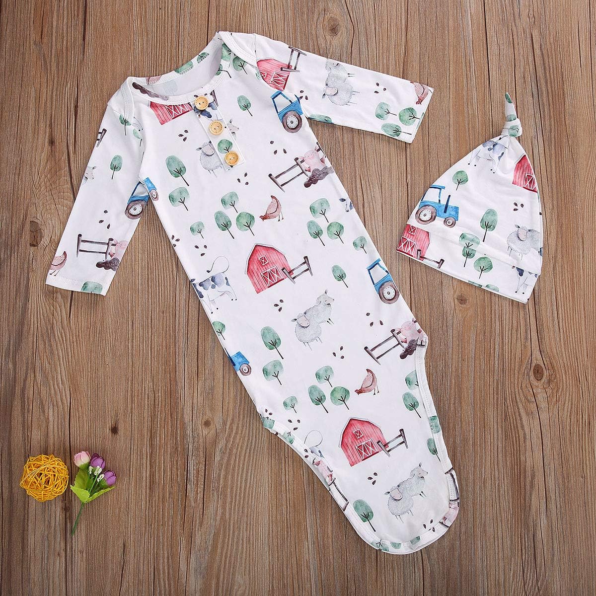 Adorable Organic Cotton Baby Gown