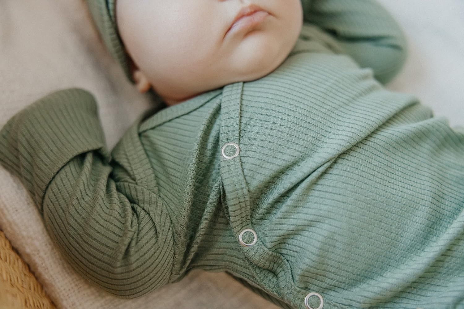 Copper Pearl Baby Gown - Soft Stretchy Nightgown for Newborns