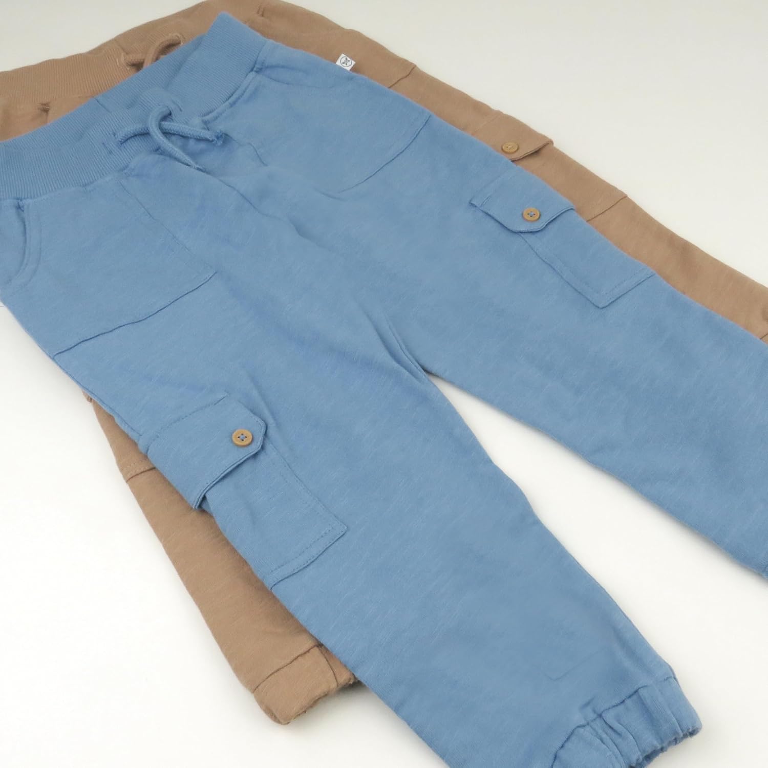 HonestBaby 2-Pack Organic Cotton Cargo Pants for Baby Toddler