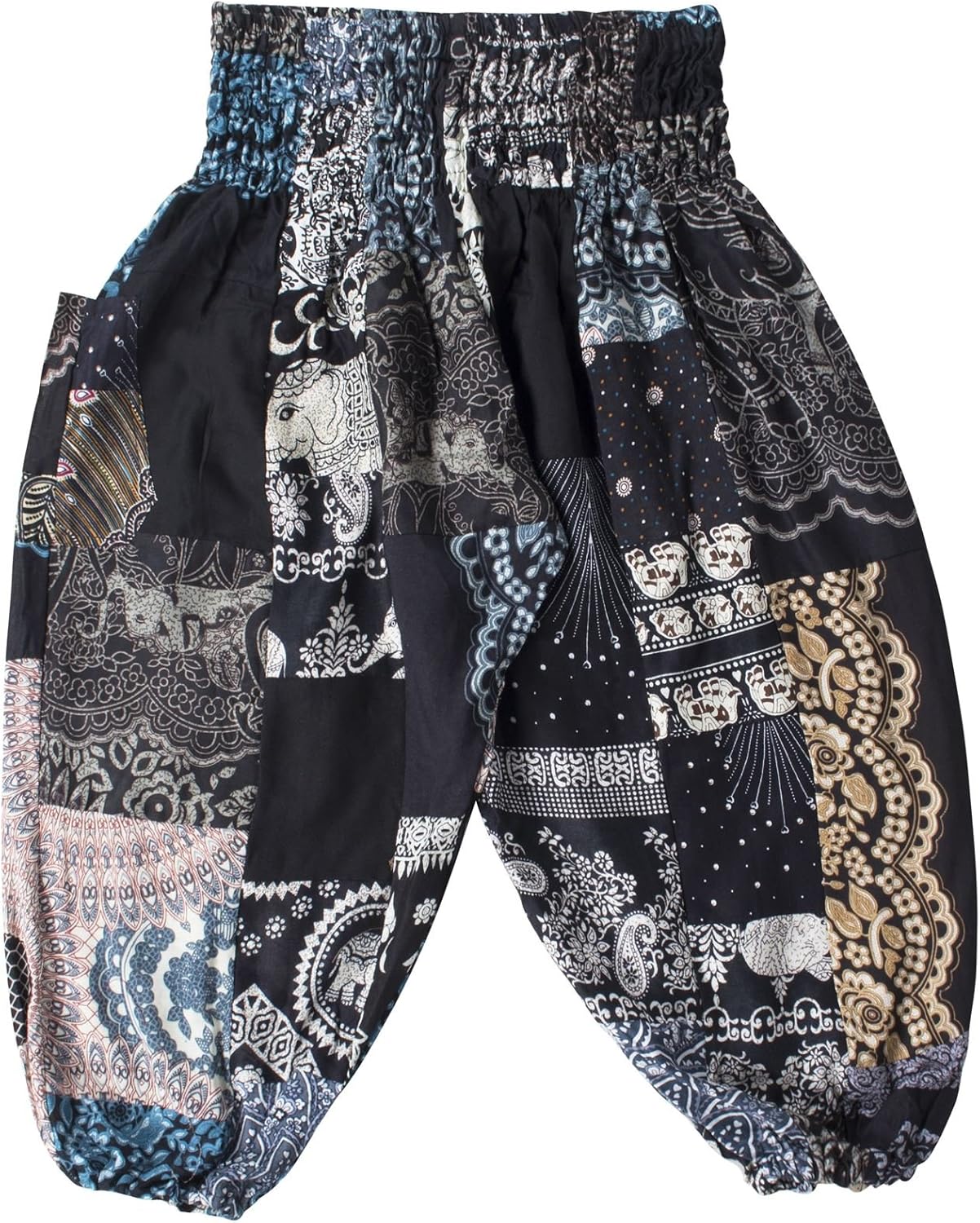 LOFBAZ Patchwork Cute Harem Pants for Boys Girls