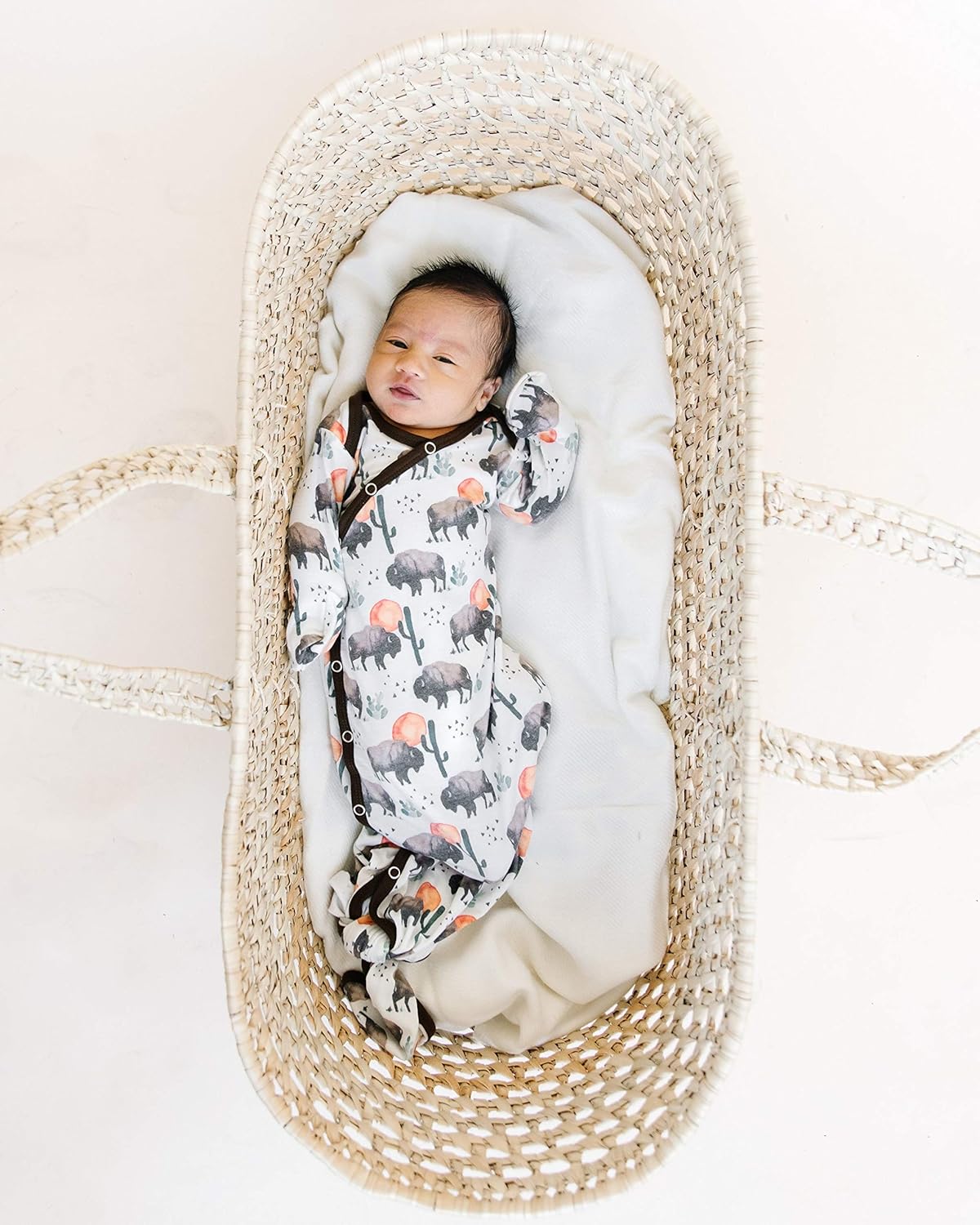Copper Pearl Knotted Lightweight Baby Gown Stretchy for Growth
