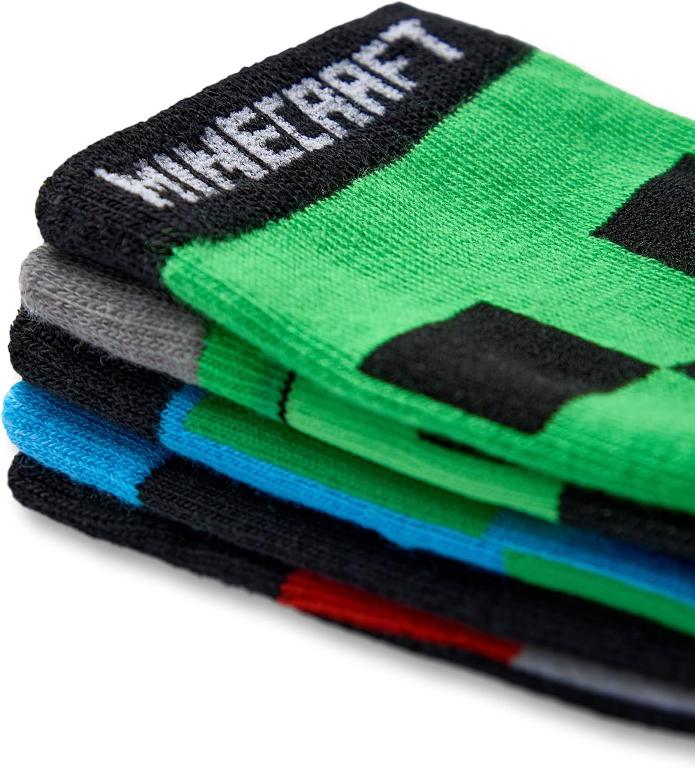 Minecraft Boys Socks Set Creeper TNT Print Fun