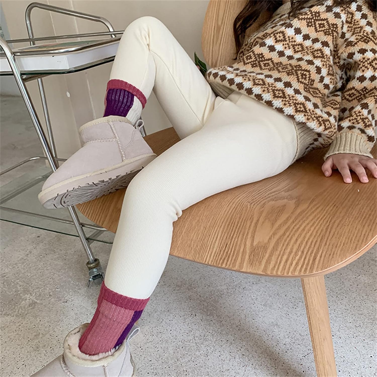 Toddler Girls Fleece Lined Thick Warm Trousers